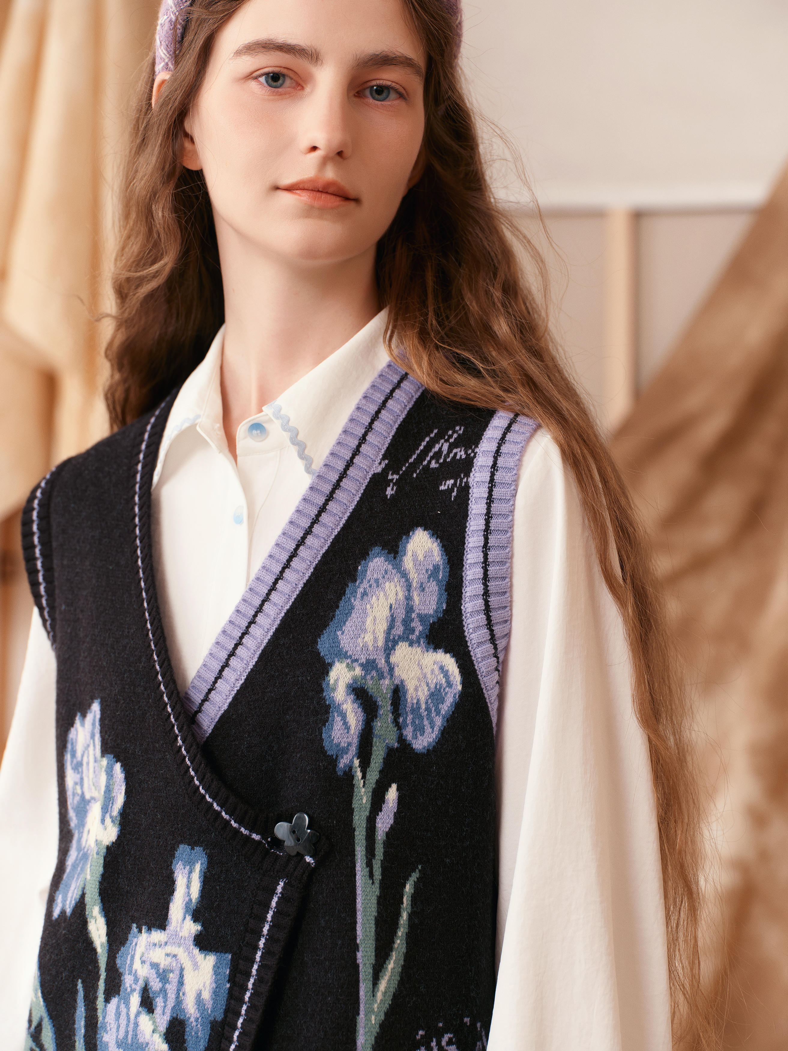 Embroidered Suspender Midi Dress