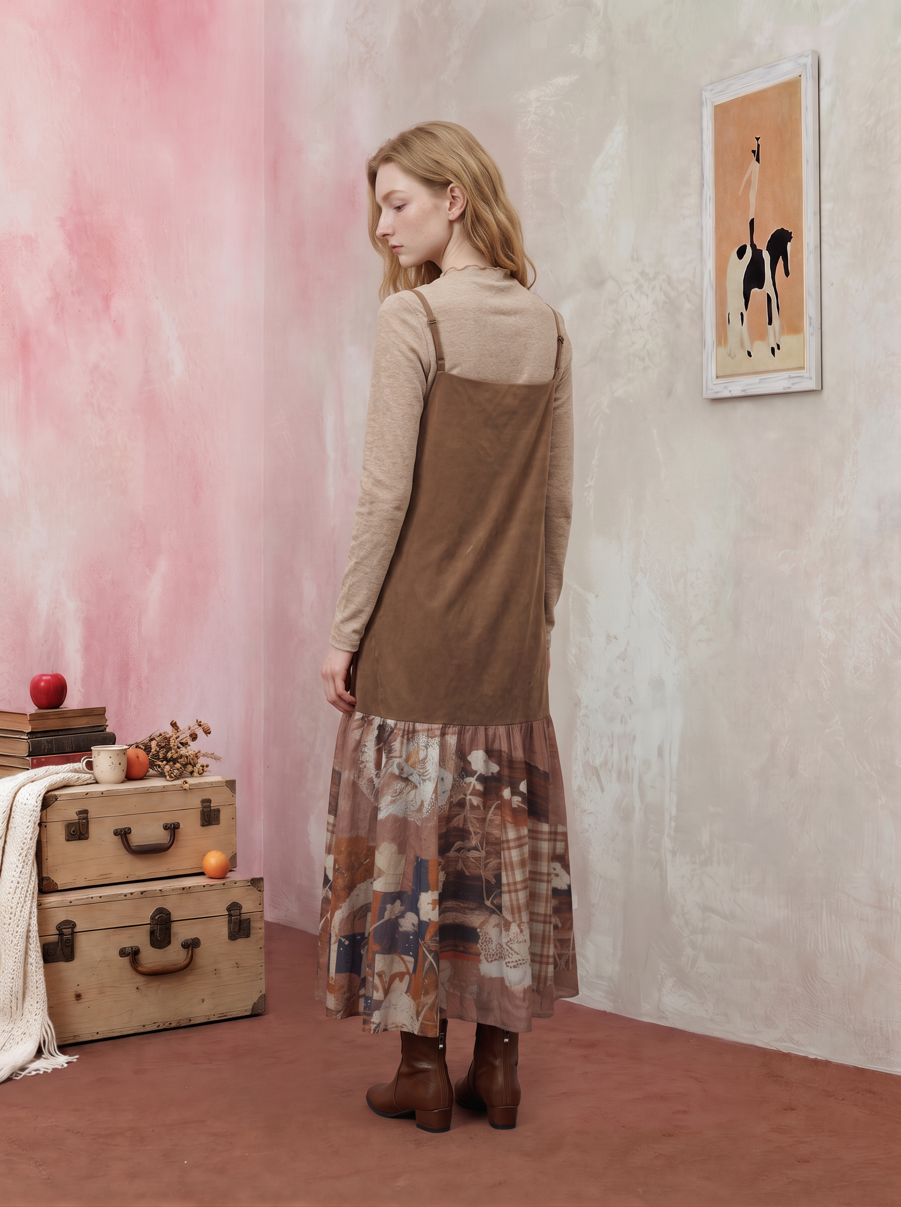 Ruffled Spaghetti Strap Dress