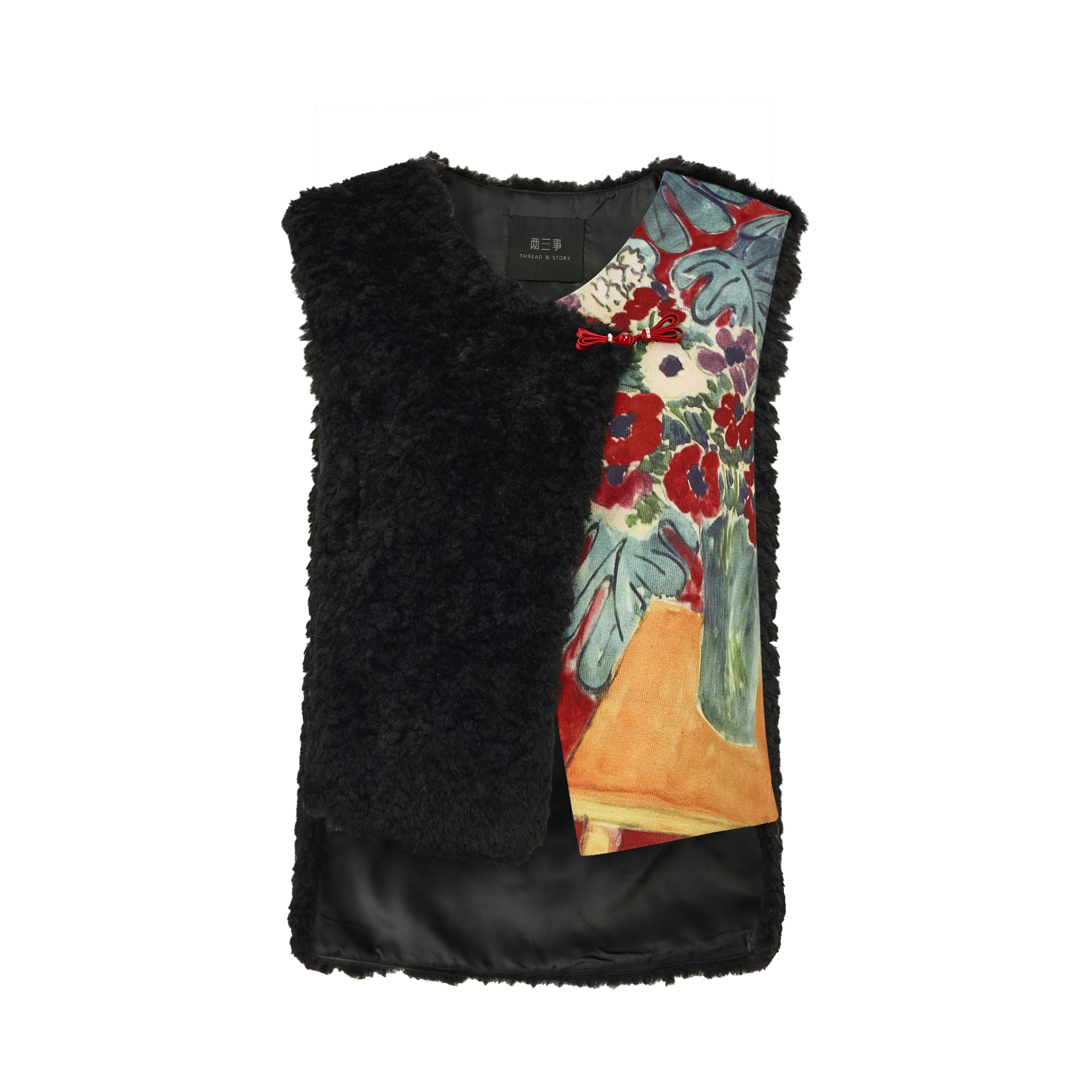 Color-Block Floral Patchwork Sleeveless Vest