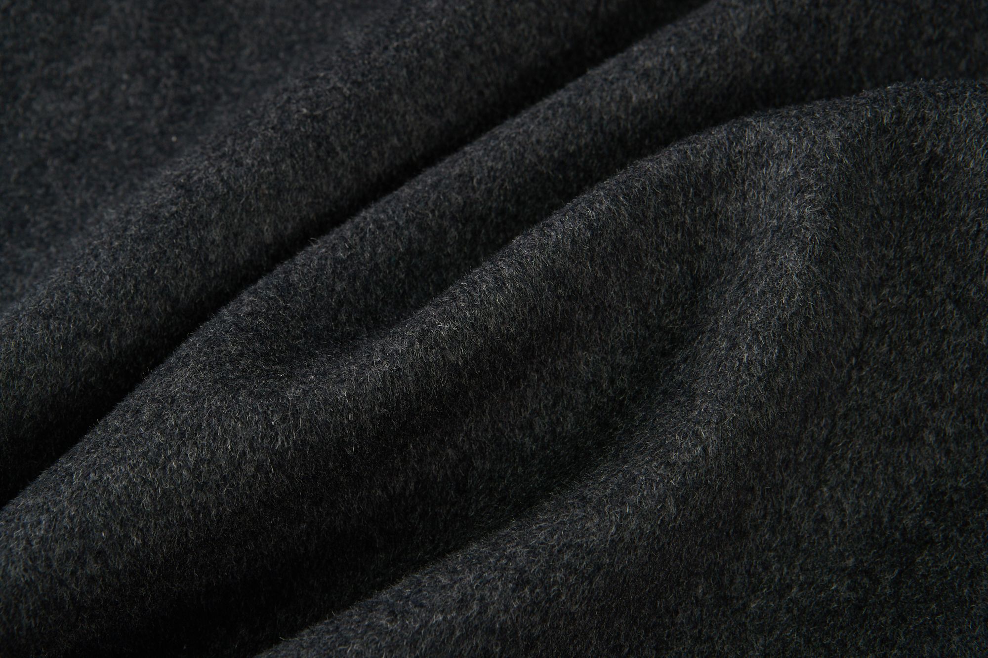 Black Oversized Collar Pocket Cropped Wool-Blend Coat