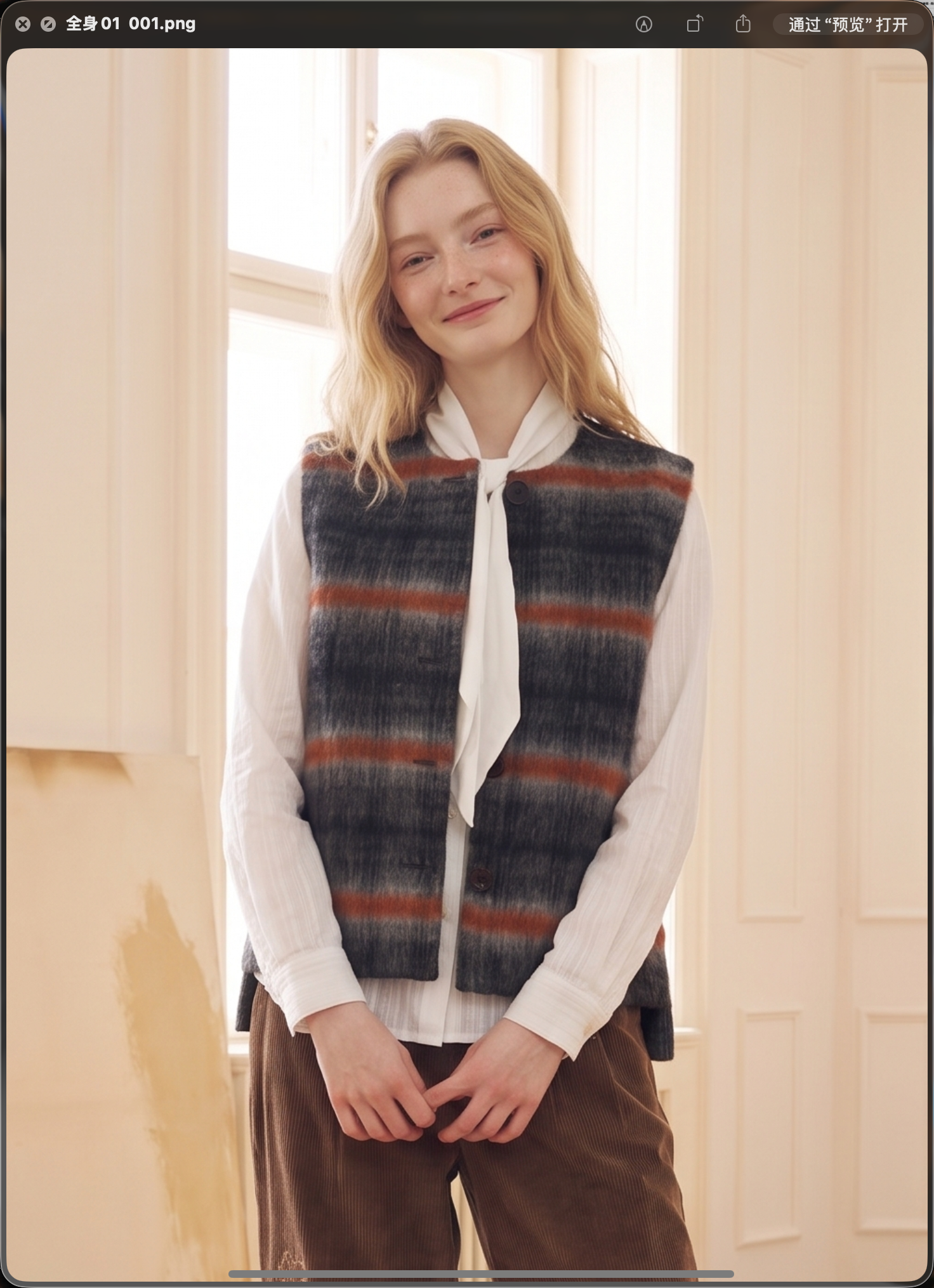 Artistic Plaid Wool Coat