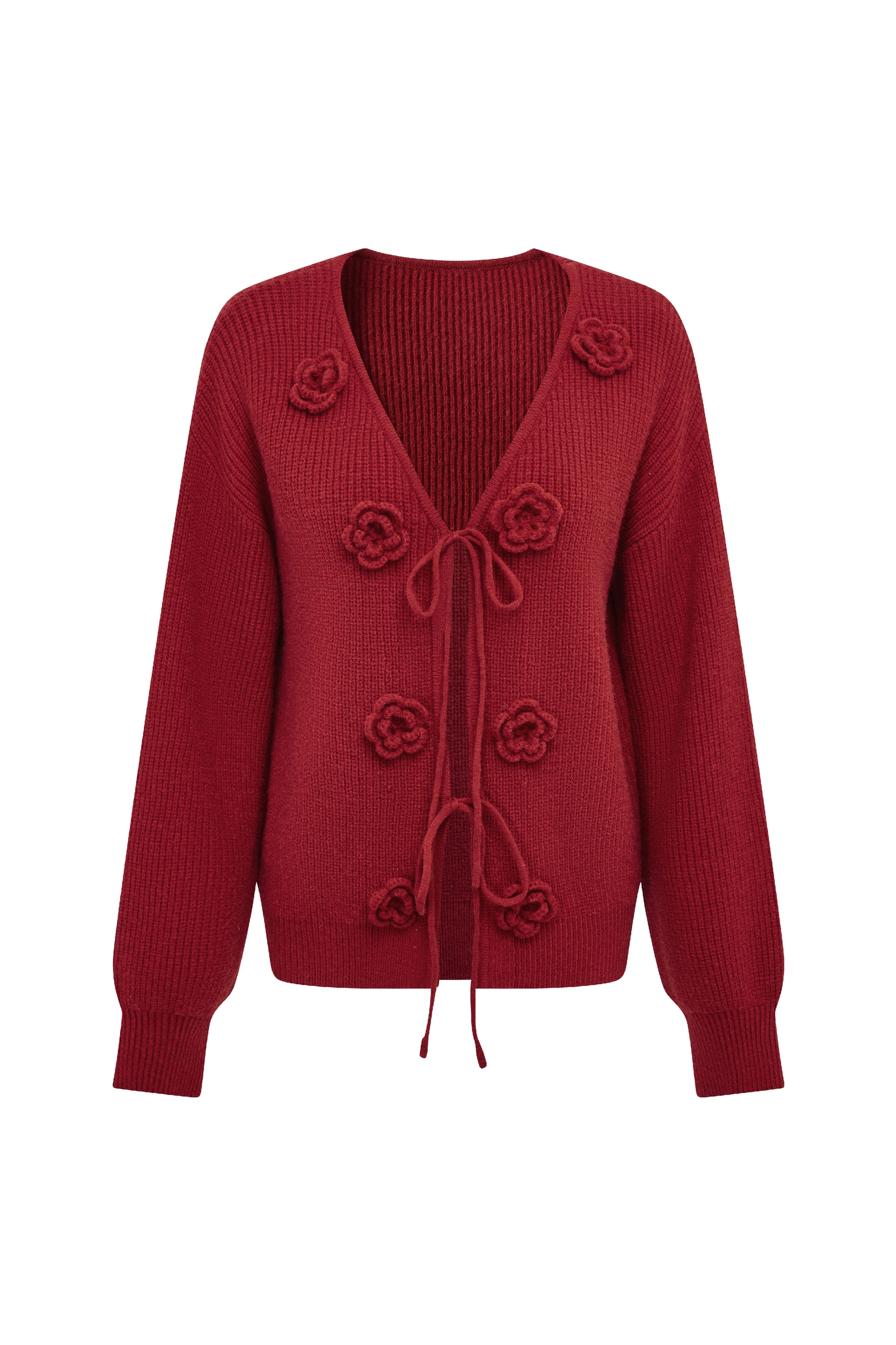 Burgundy Textured Knit Top