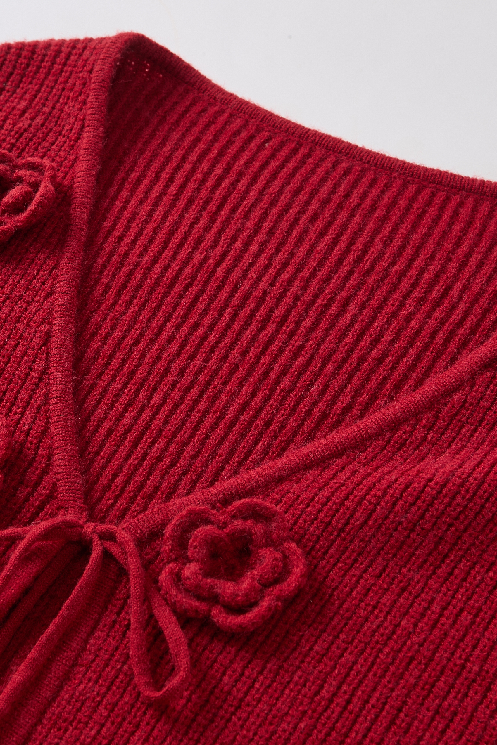 Burgundy Textured Knit Top