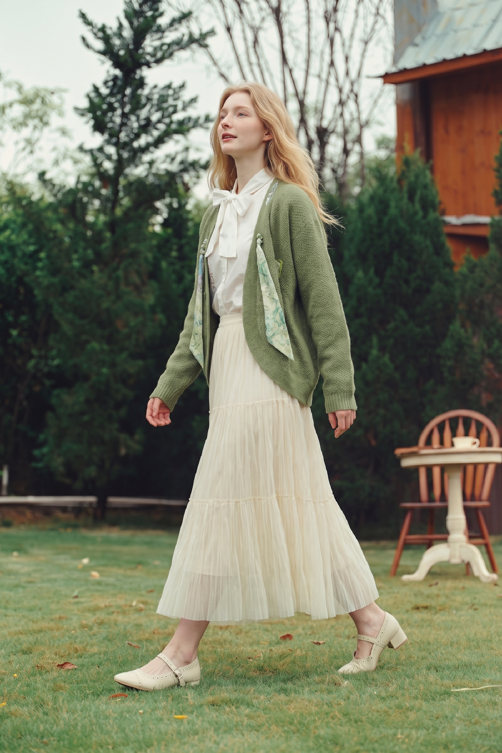 Printed Knit Cardigan-LYONSENS
