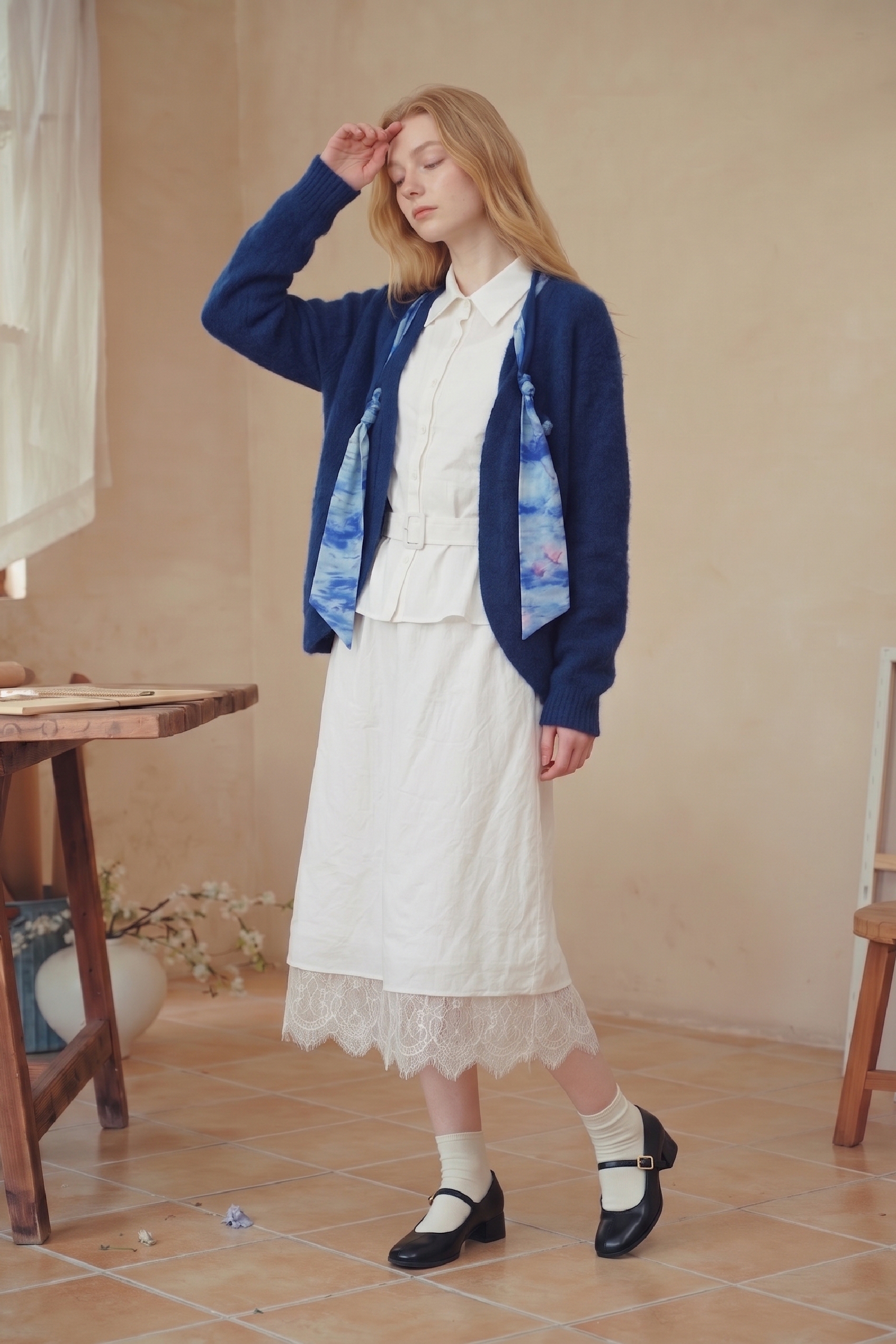 Printed Knit Cardigan-LYONSENS