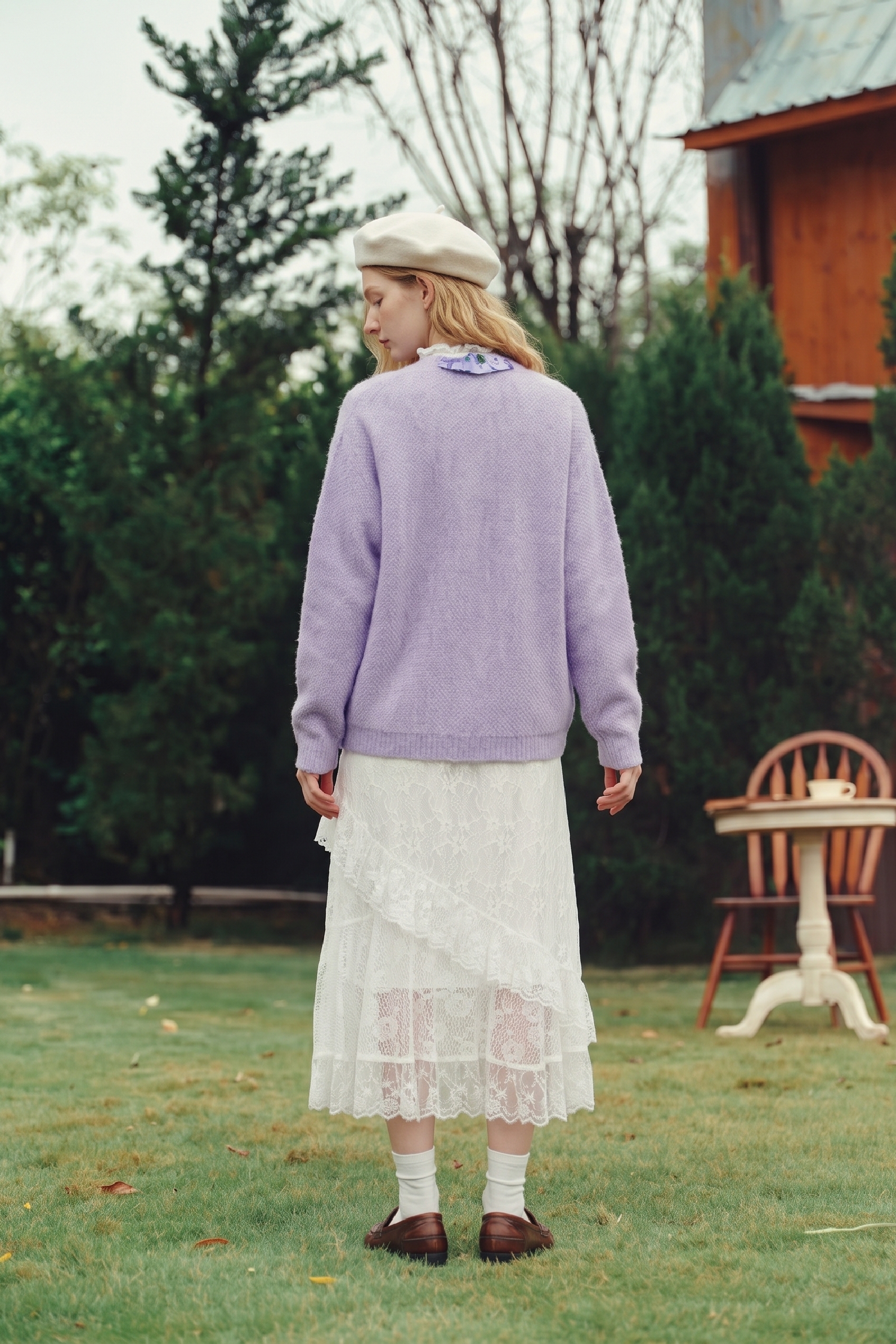 Printed Knit Cardigan-LYONSENS
