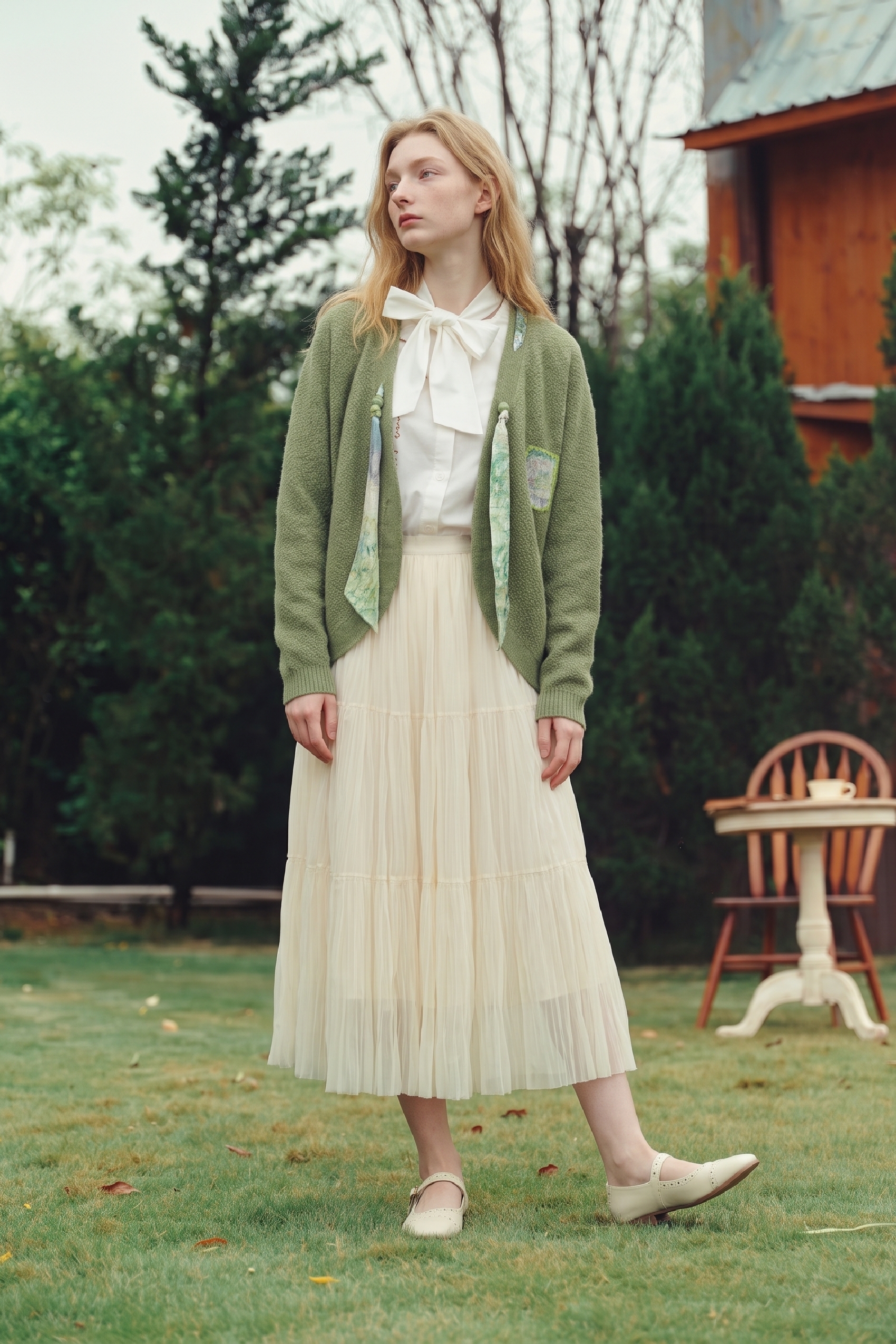 Printed Knit Cardigan-LYONSENS