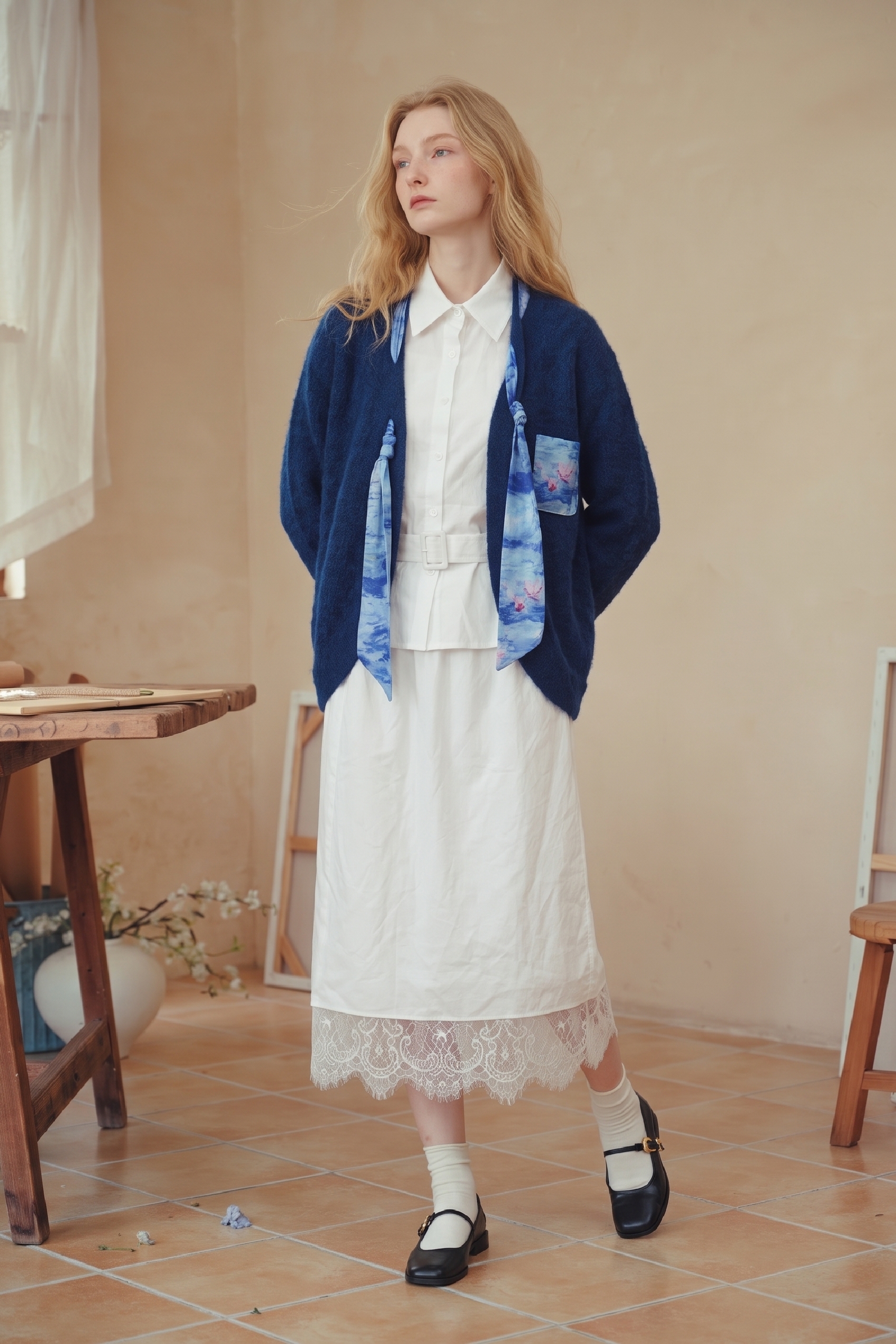 Printed Knit Cardigan-LYONSENS