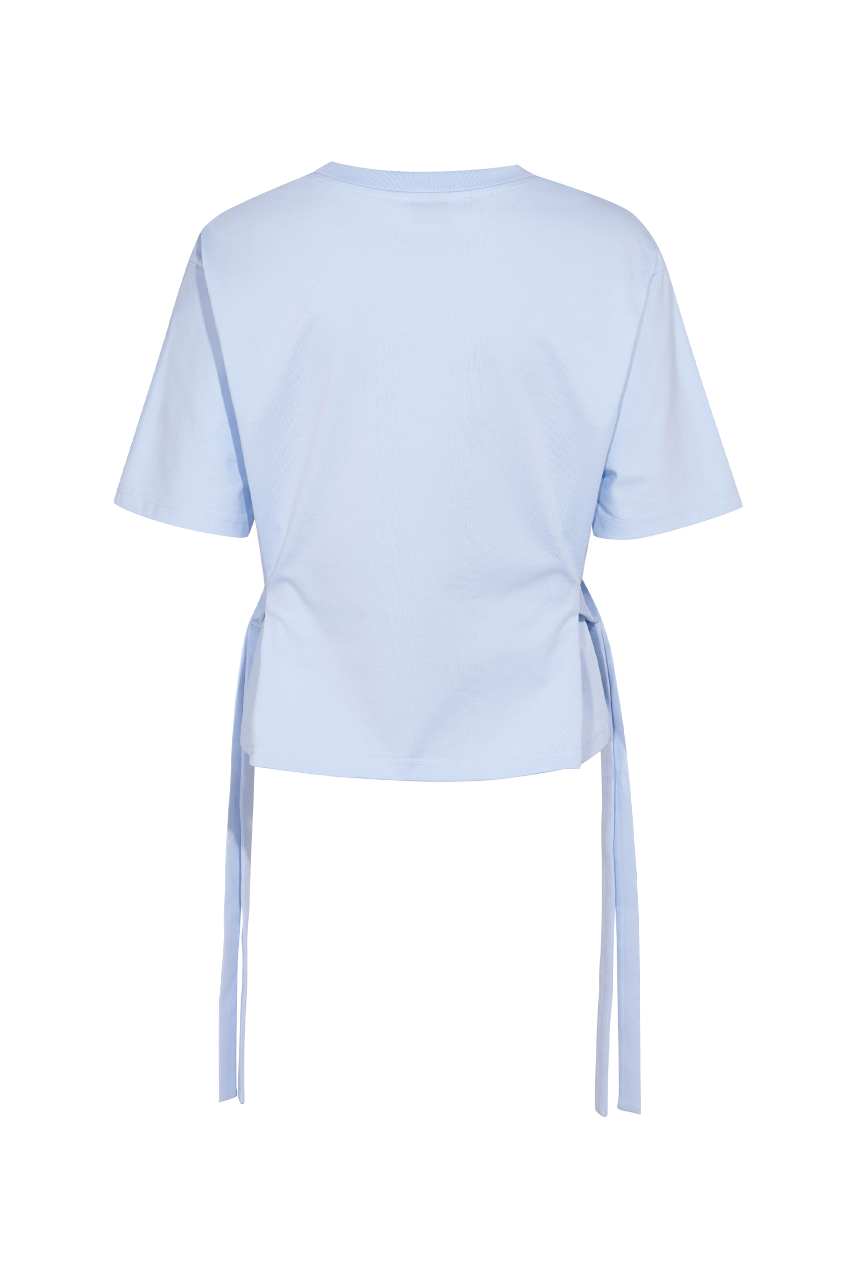 Drawstring Printed Crop T-shirt