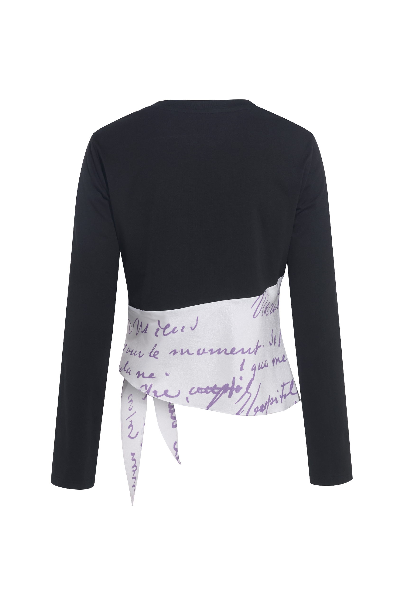 Fake Two Piece Spliced Long Sleeve Top