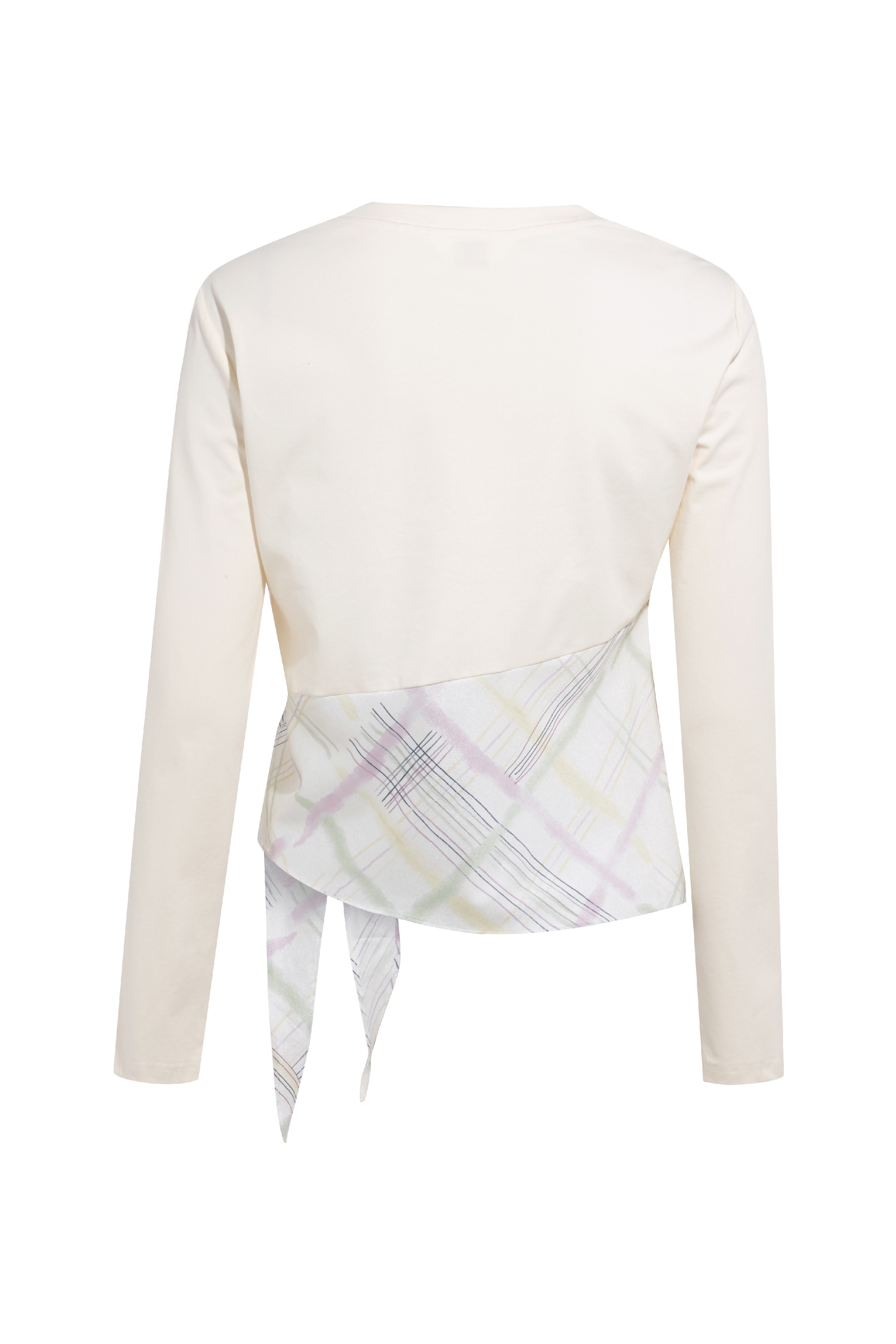 Fake Two Piece Spliced Long Sleeve Top