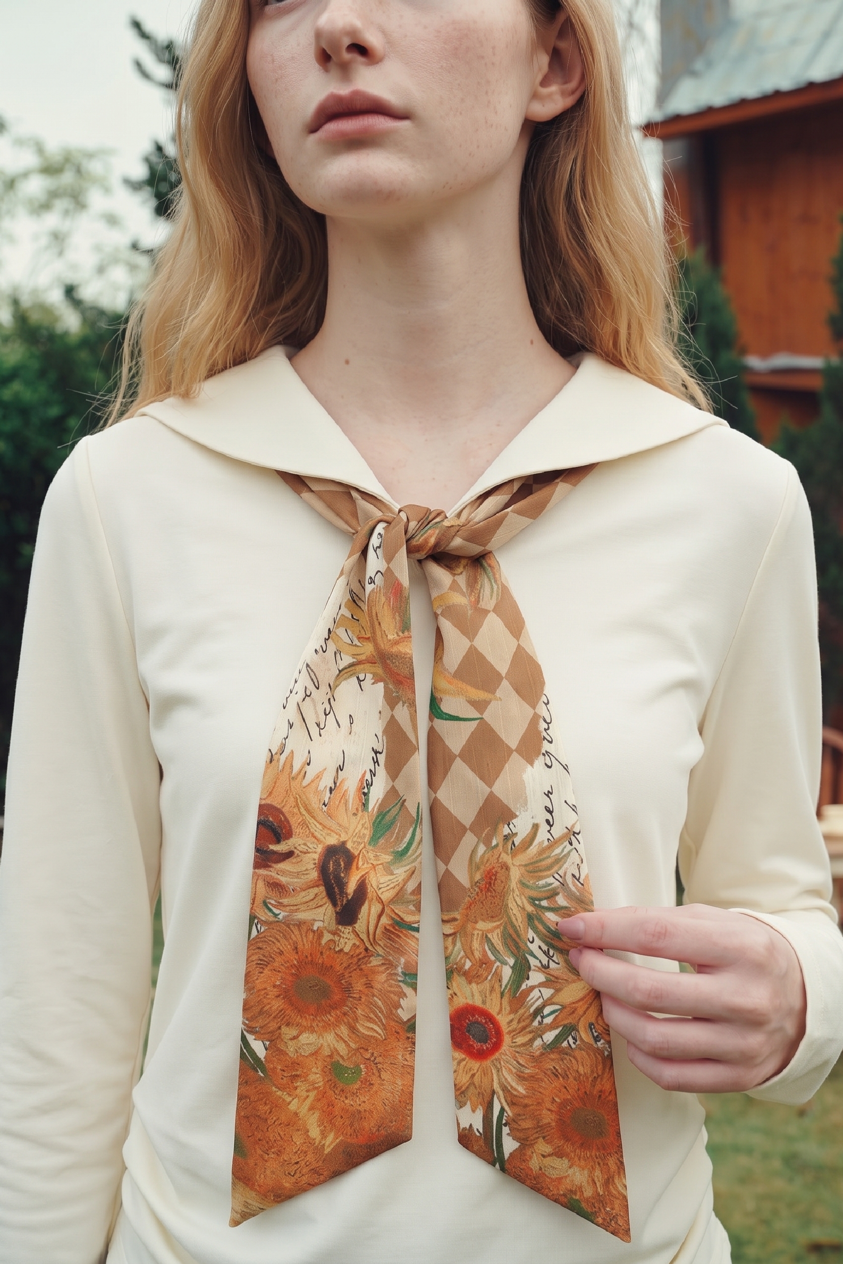 Sailor Collar Long Sleeve Top