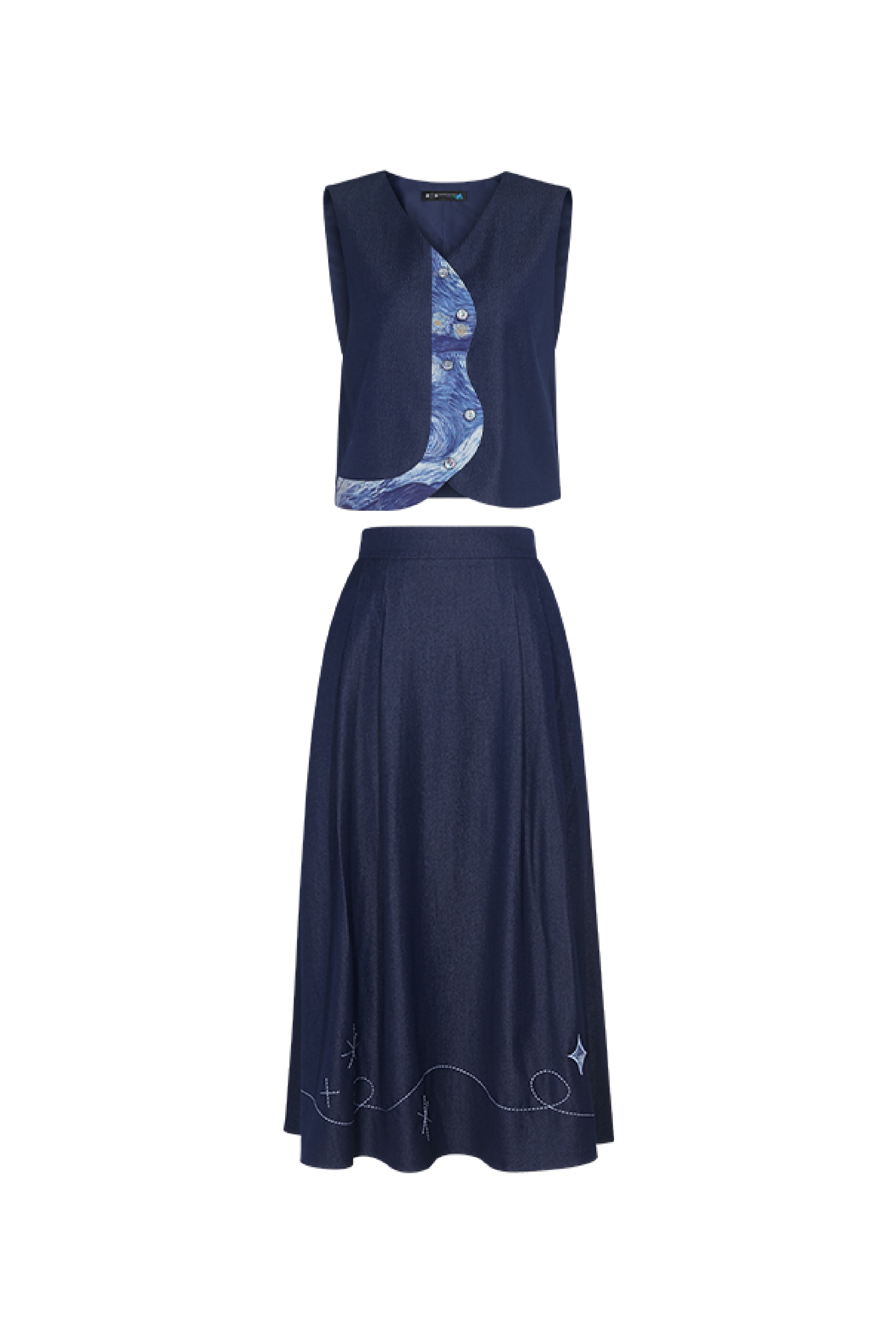 Waist Cinched Long Uniform Dress