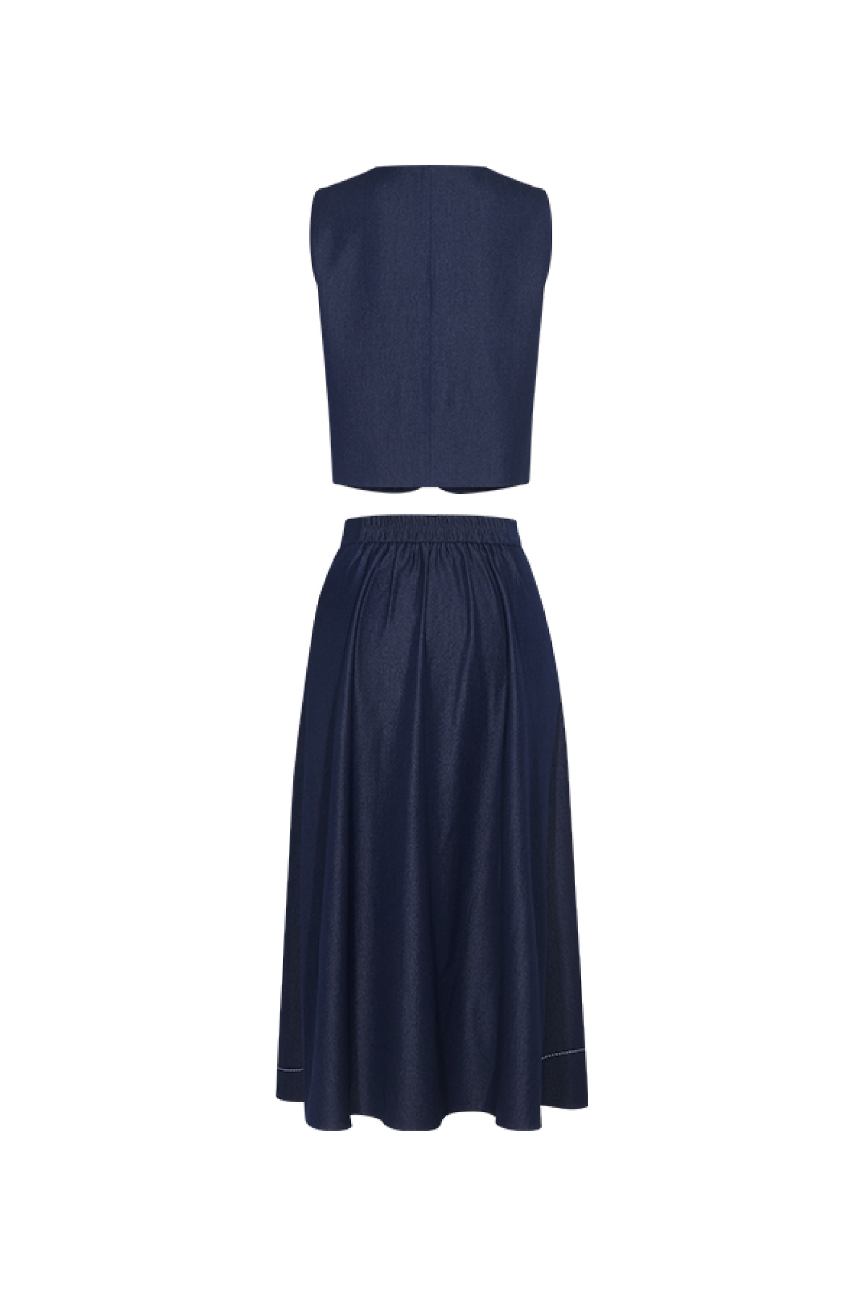 Waist Cinched Long Uniform Dress