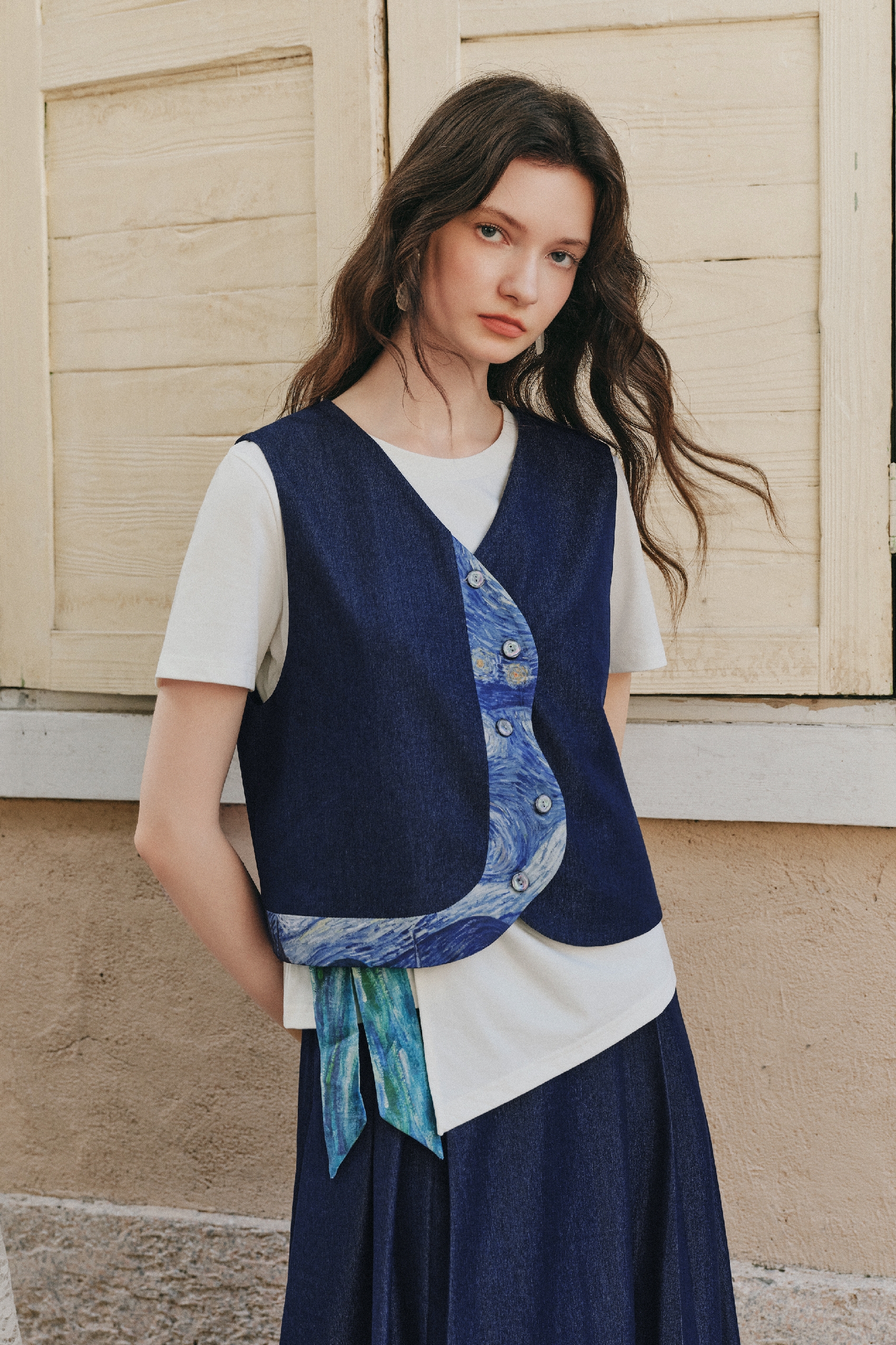 Waist Cinched Long Uniform Dress