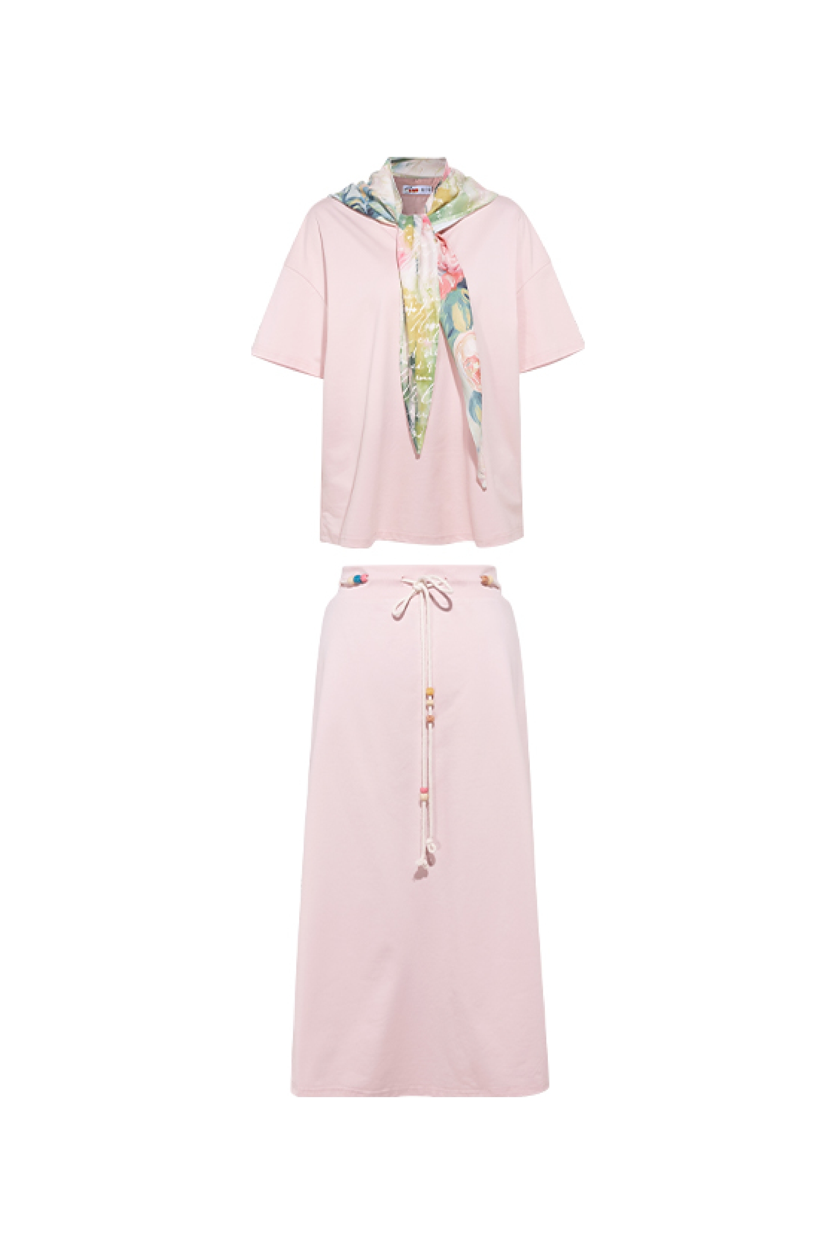 Korean Vibe Floral Two Piece Outfit Set-LYONSENS