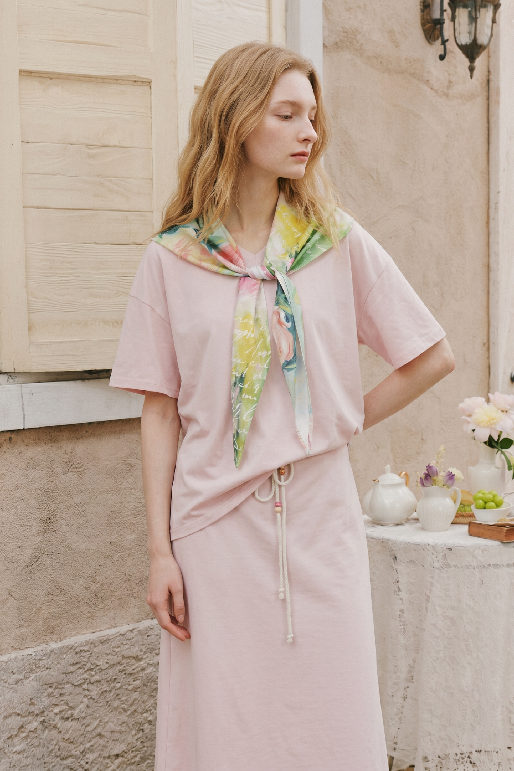 Korean Vibe Floral Two Piece Outfit Set-LYONSENS