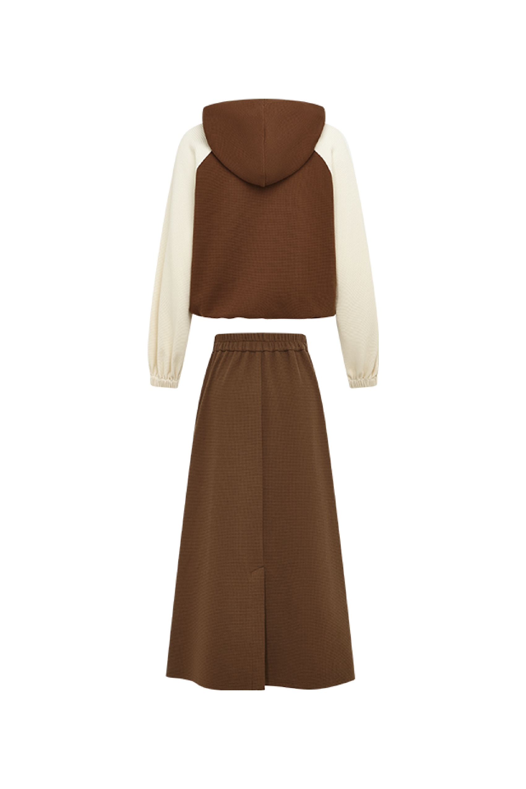 Hoodie & Midi Skirt Two-Piece Set-LYONSENS