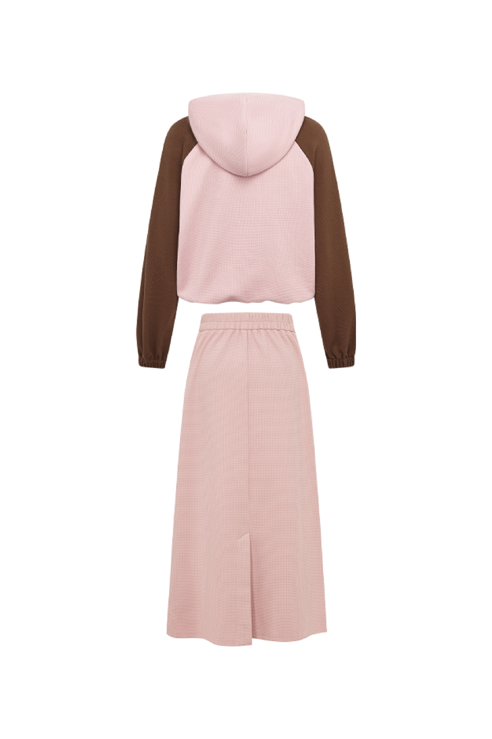 Hoodie & Midi Skirt Two-Piece Set-LYONSENS