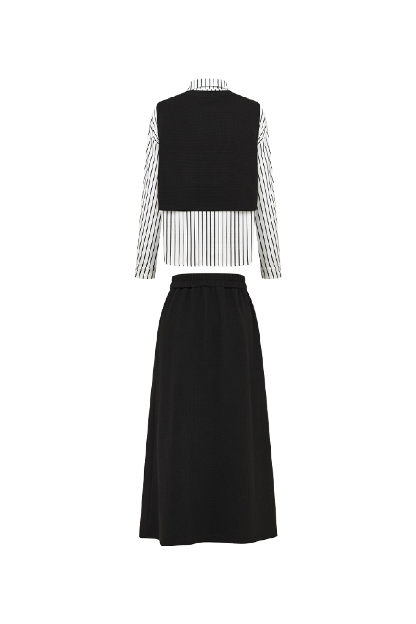 Striped Shirt & Skirt Matching Set-LYONSENS