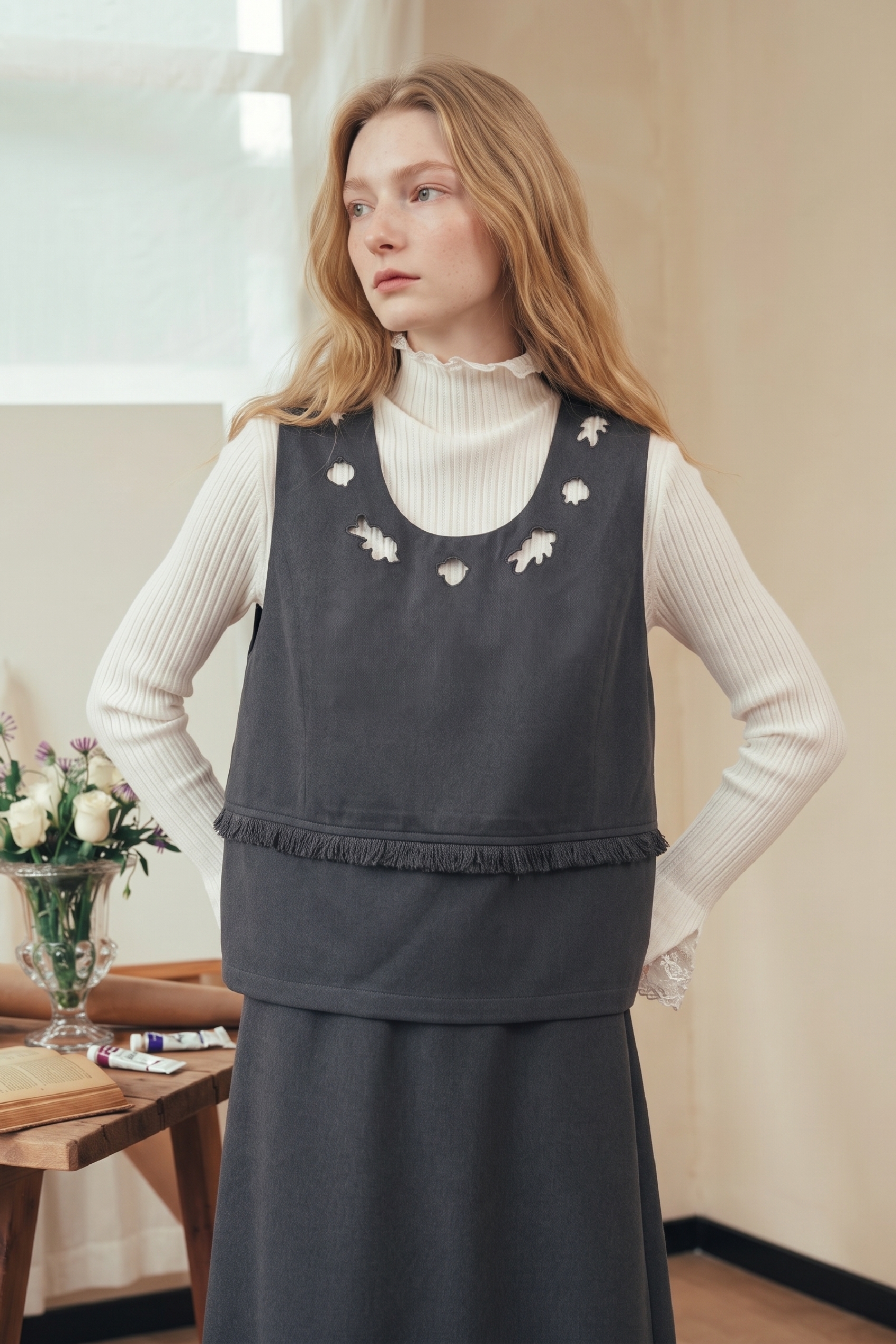 Sleeveless Top and Skirt Two‑piece Set-LYONSENS