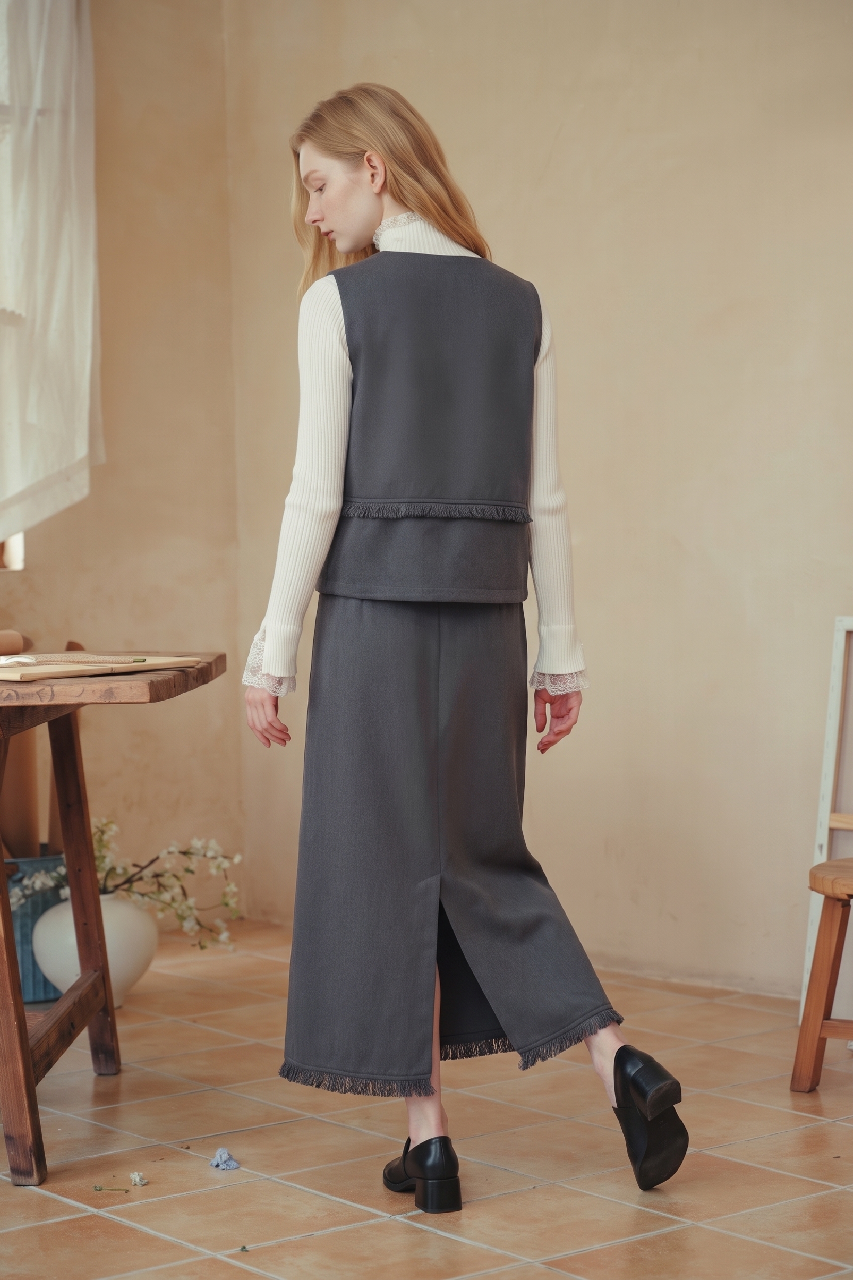 Sleeveless Top and Skirt Two‑piece Set-LYONSENS