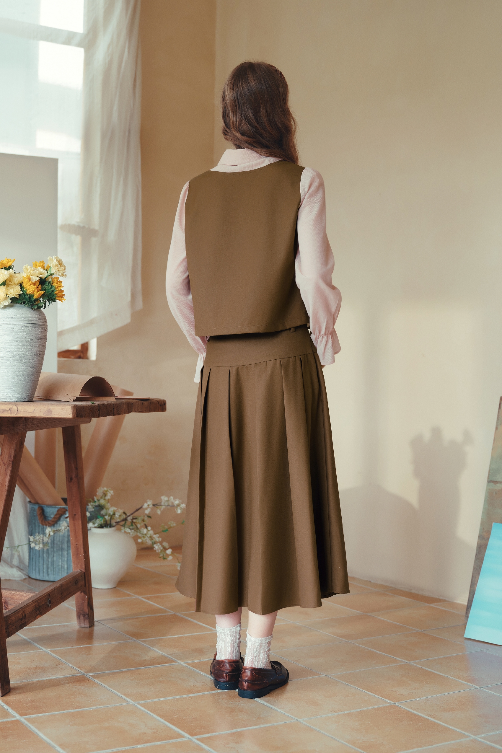 Two-Piece Set: Tank Top & Maxi Dress-LYONSENS