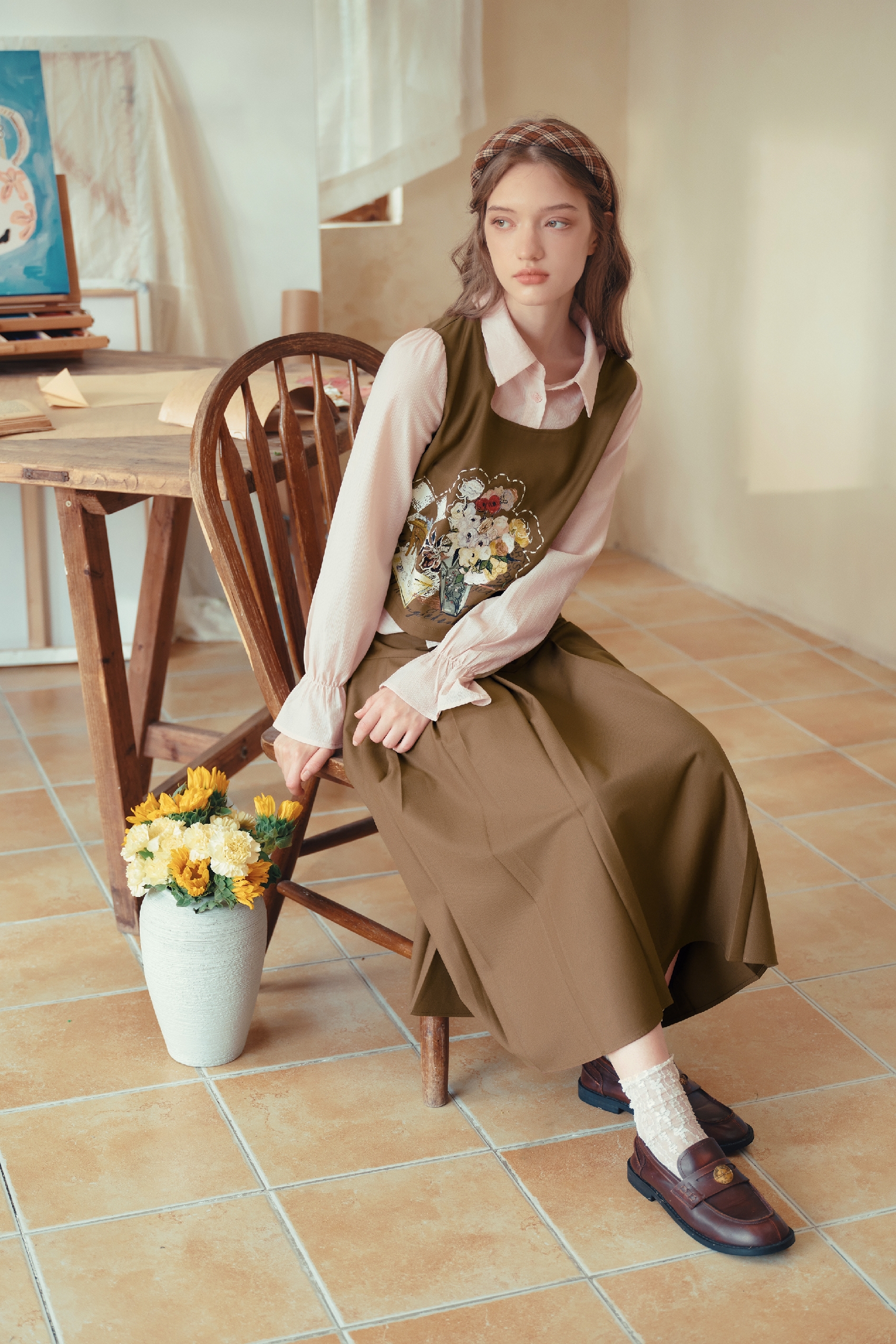 Two-Piece Set: Tank Top & Maxi Dress-LYONSENS