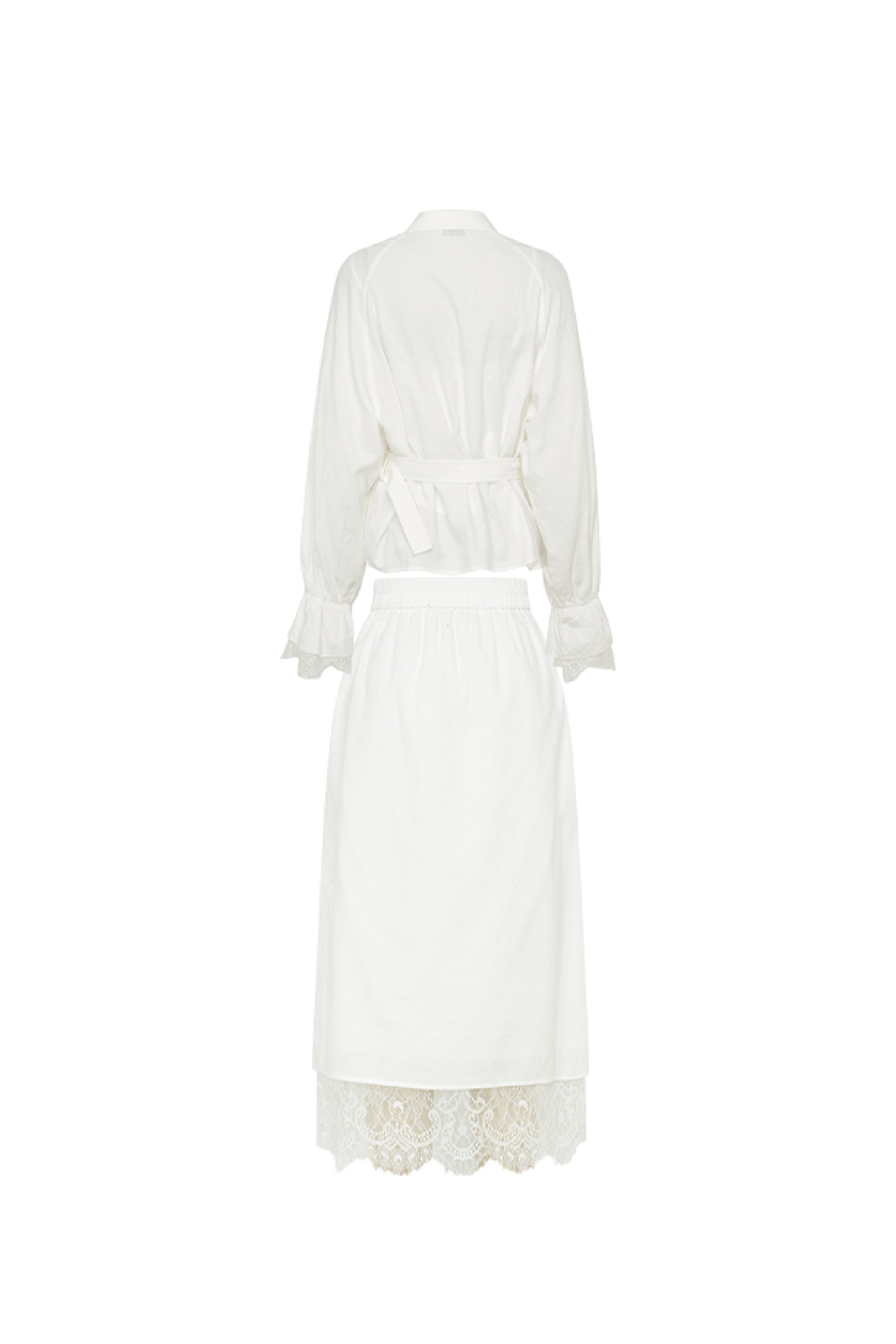 White Lace Skirt-LYONSENS