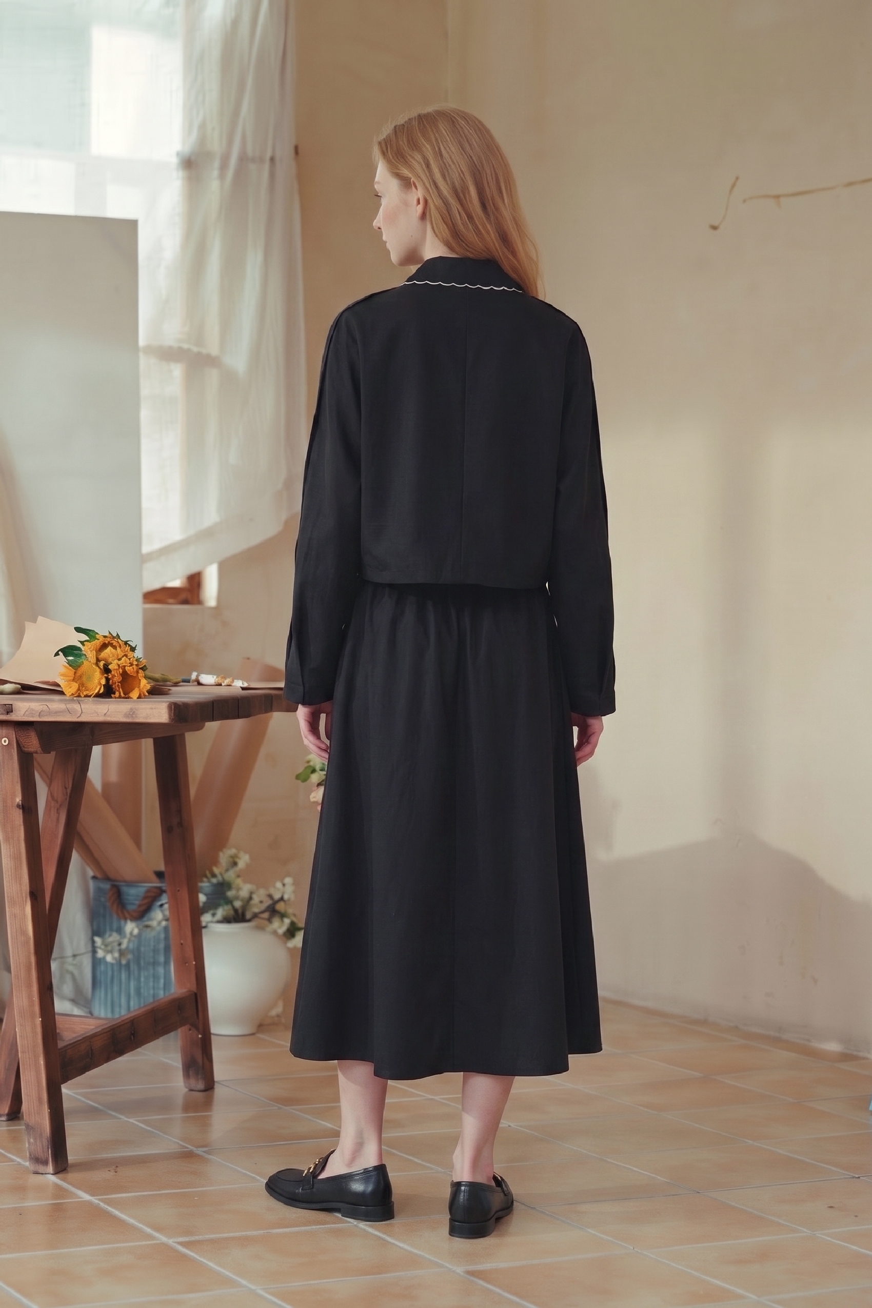 Two-Piece Set With Pleated Skirt-LYONSENS