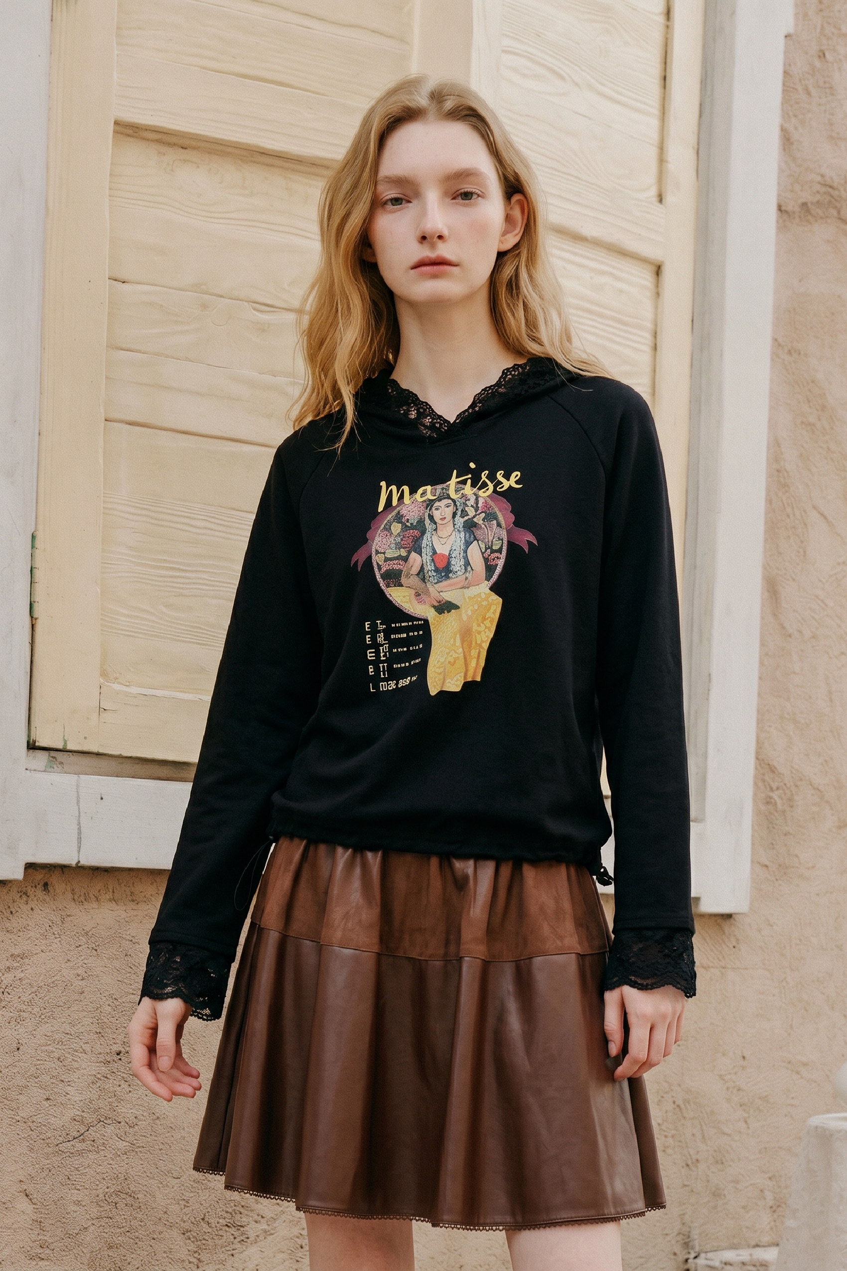 Printed Knit Sweatshirt