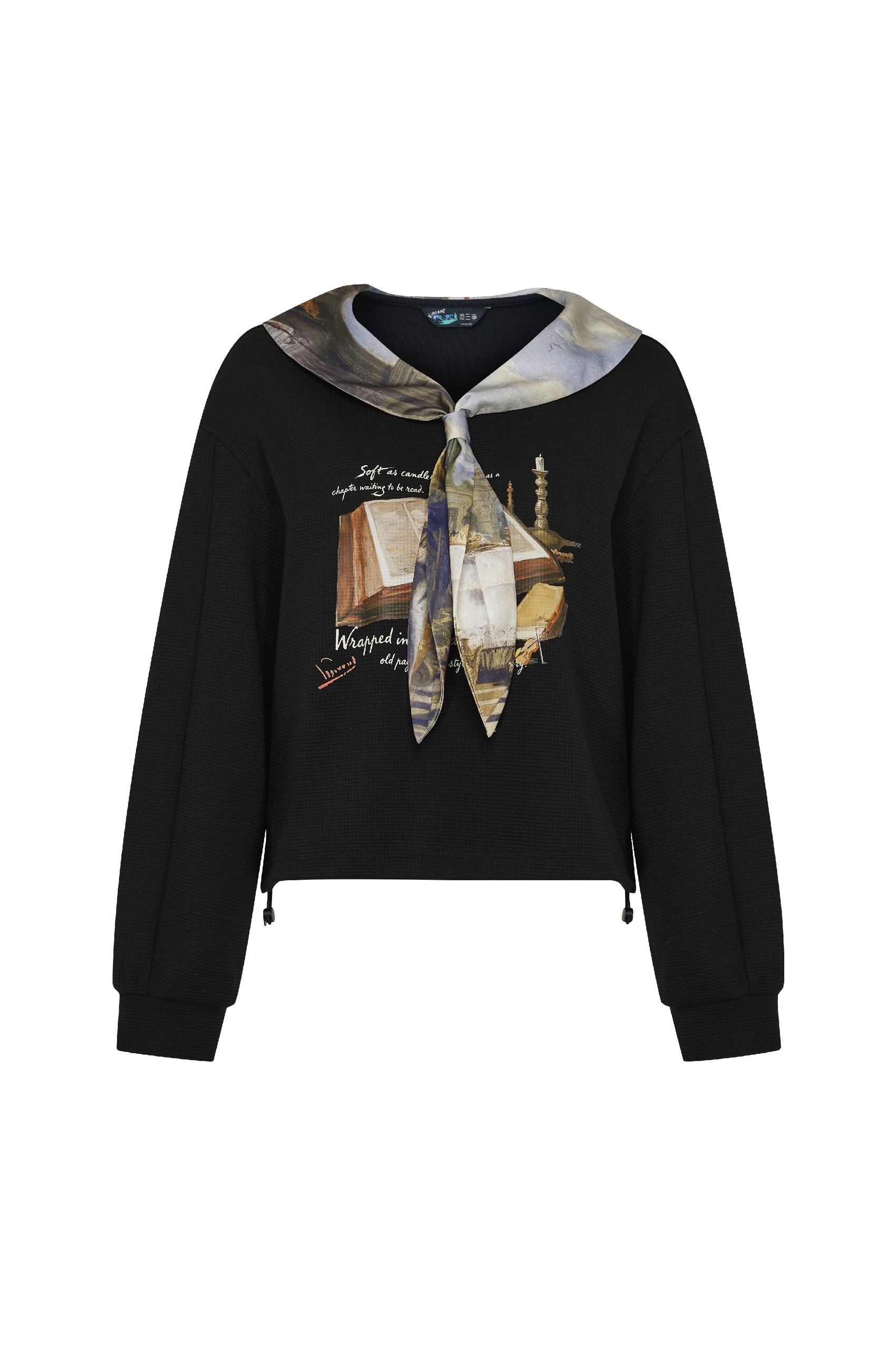 Cropped Printed Sweatshirt-LYONSENS