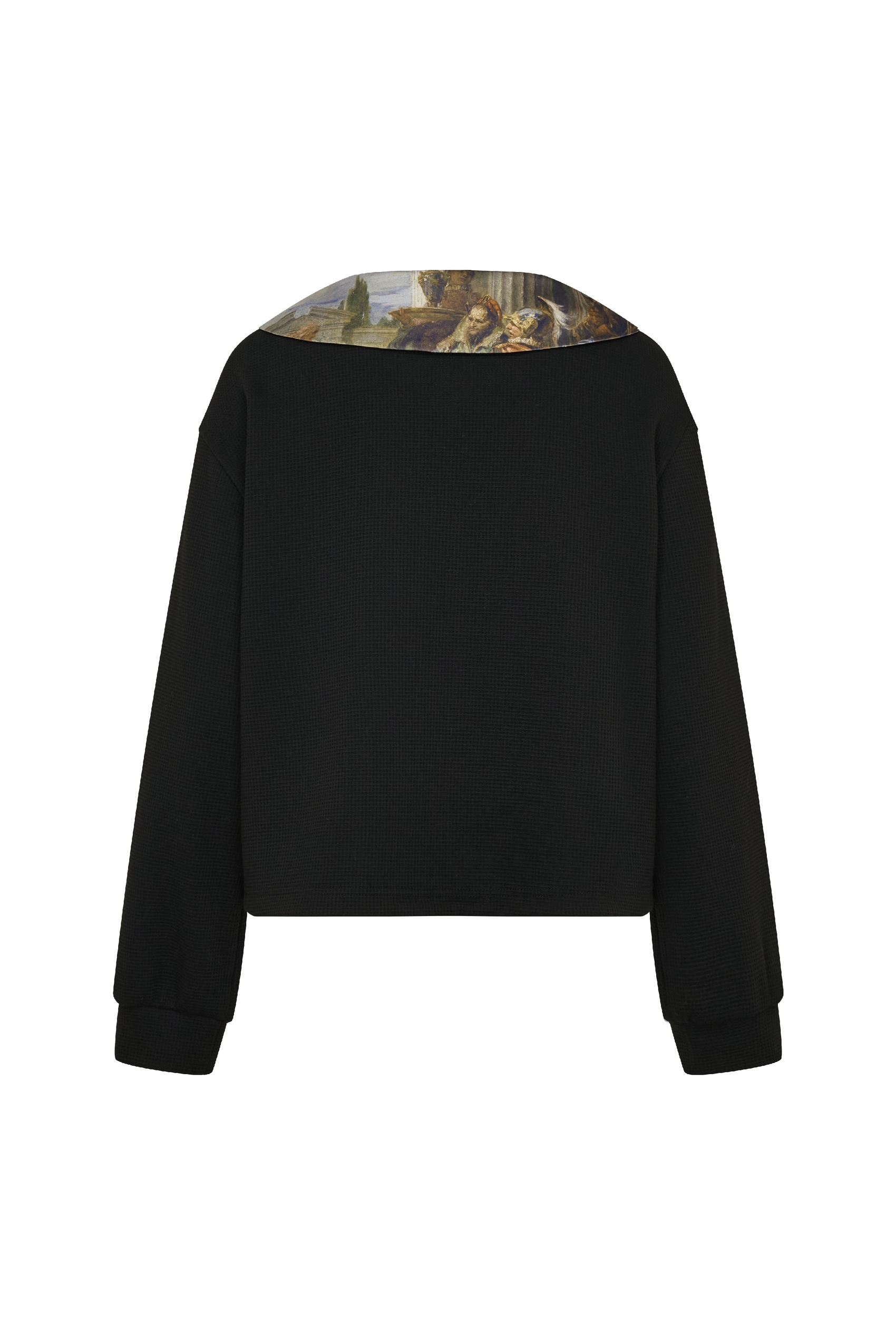 Cropped Printed Sweatshirt-LYONSENS