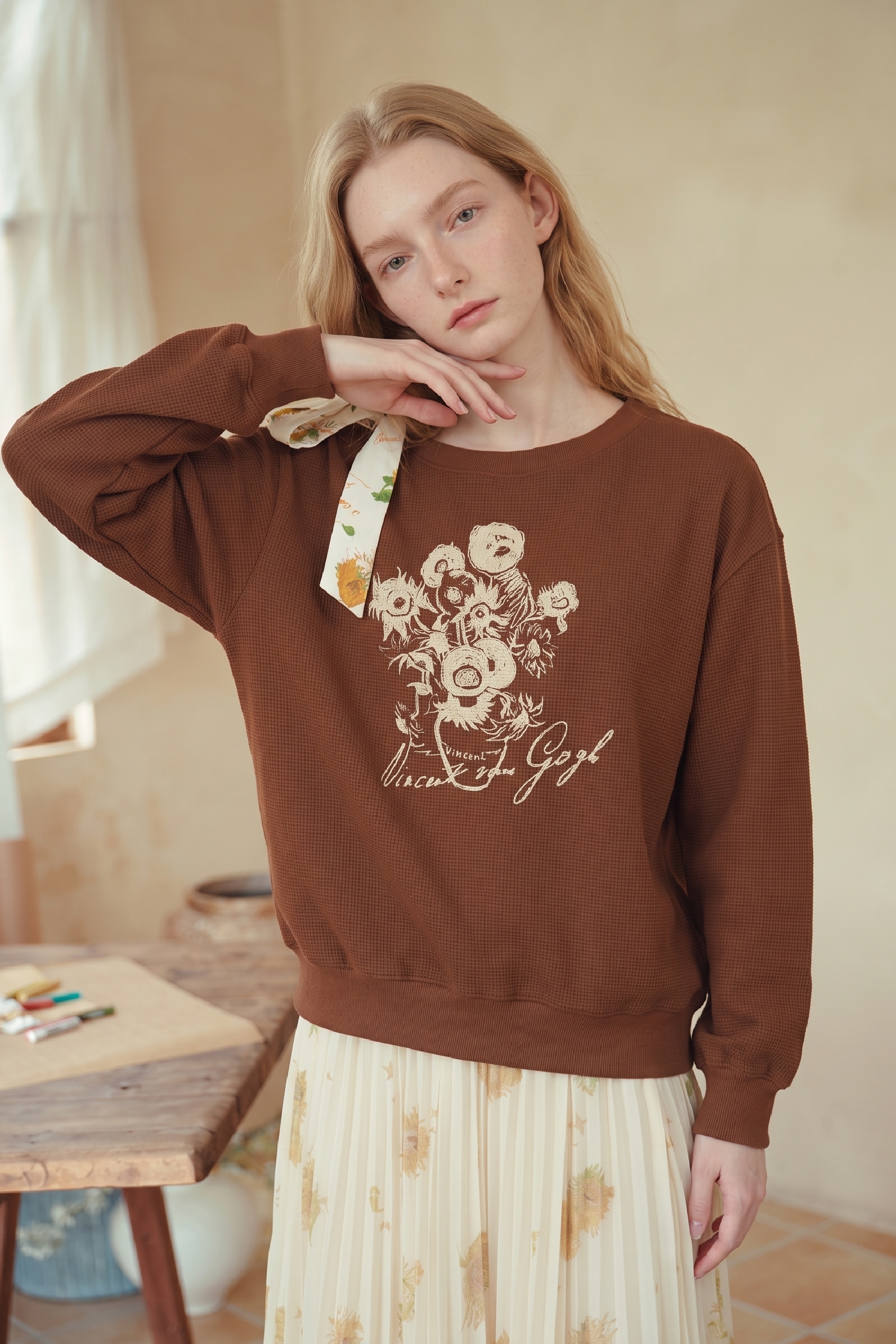 Ribbon‑print Sweatshirt