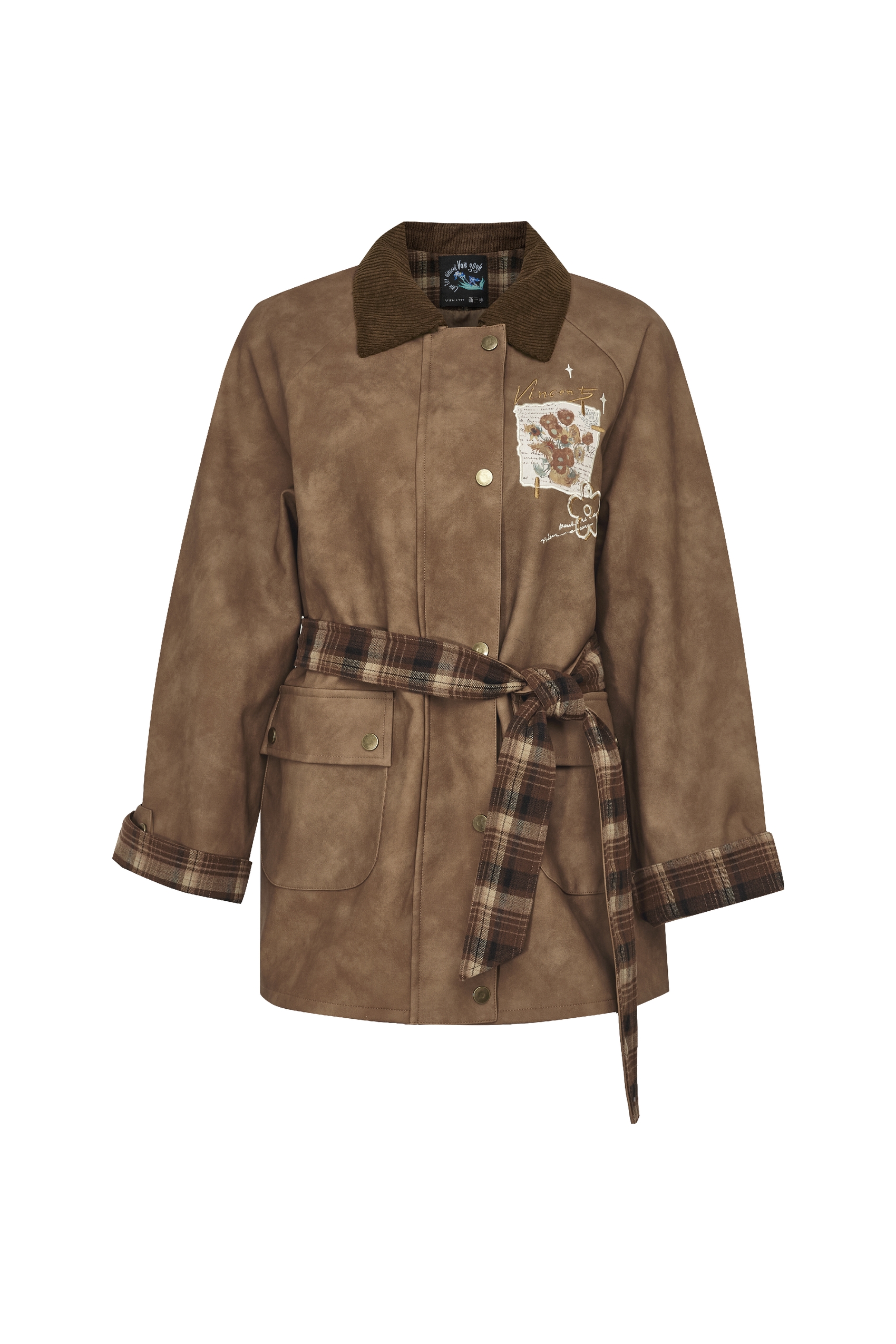 Waist‑cinched Vintage Cargo Jacket-LYONSENS