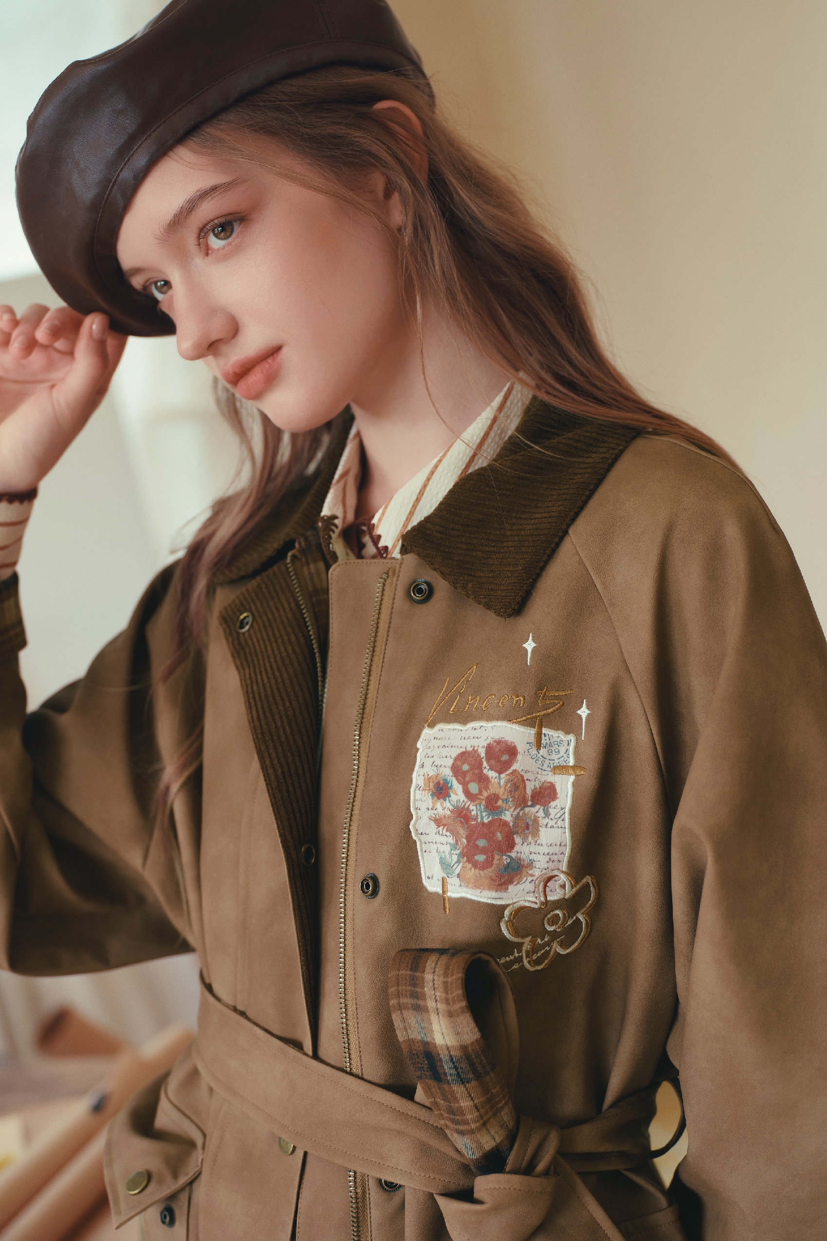 Waist‑cinched Vintage Cargo Jacket-LYONSENS