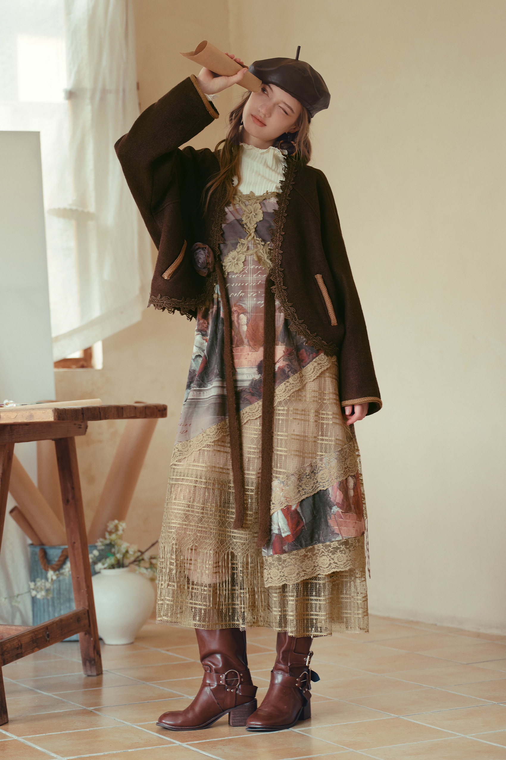 Loose Knit Cardigan-LYONSENS