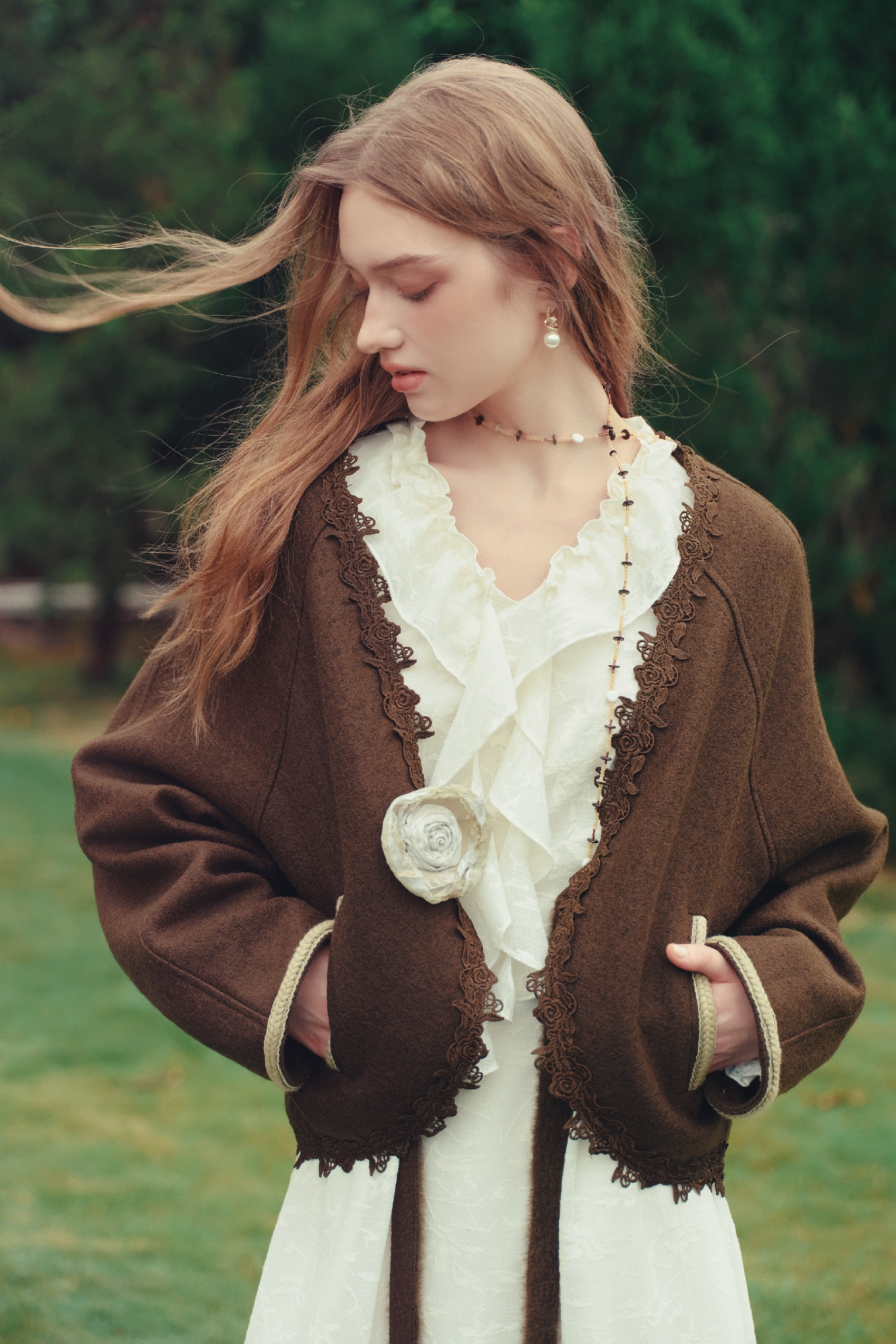 Loose Knit Cardigan-LYONSENS