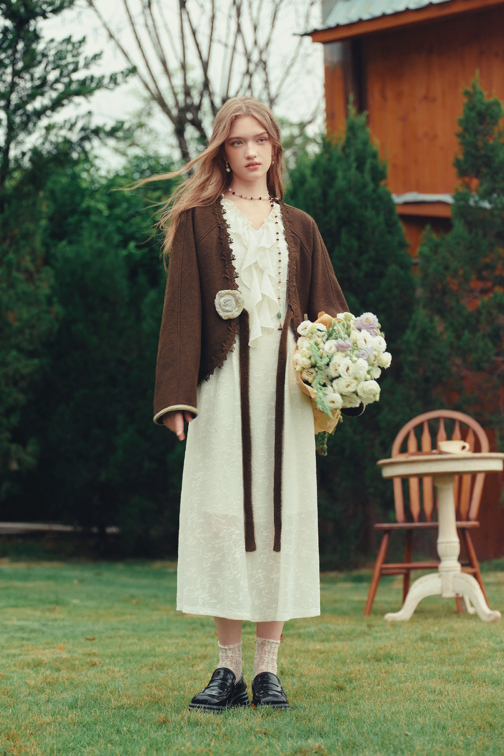 Loose Knit Cardigan-LYONSENS