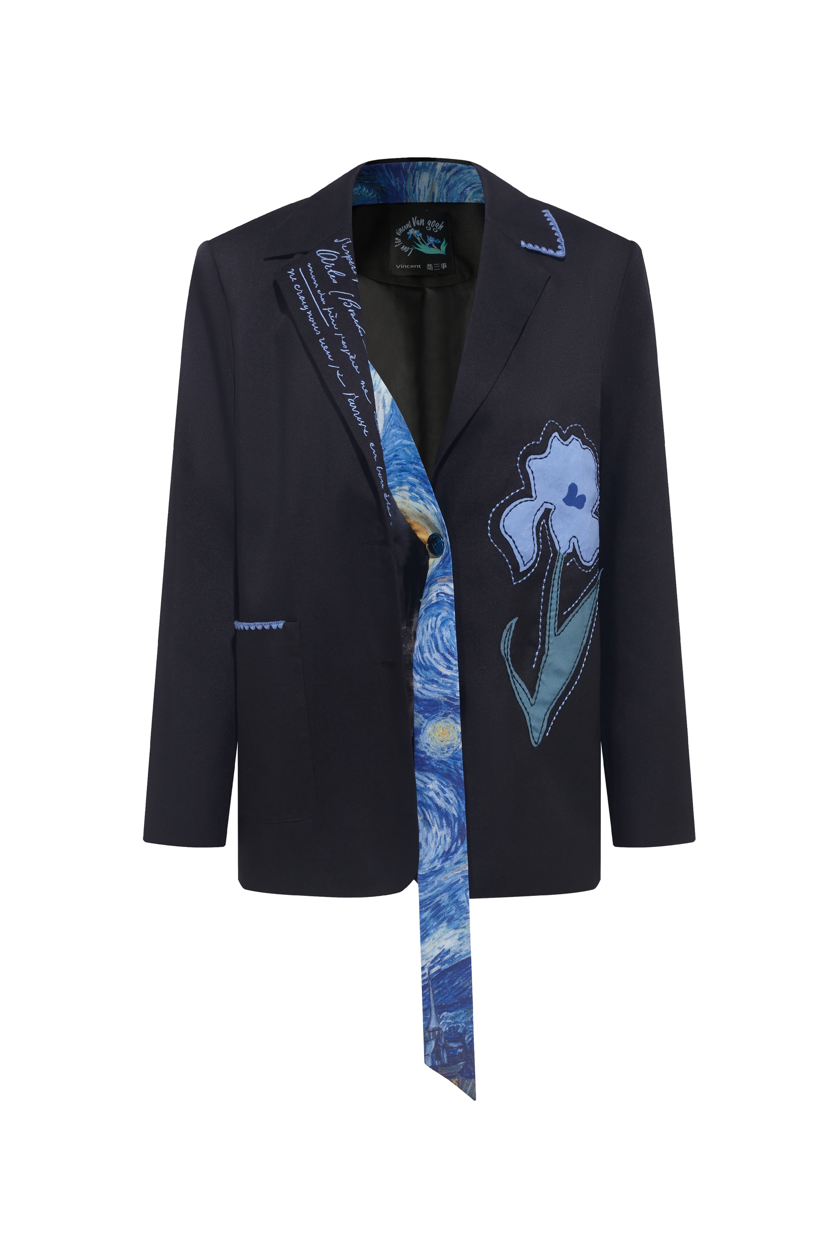 Floral Embroidered Short Blazer