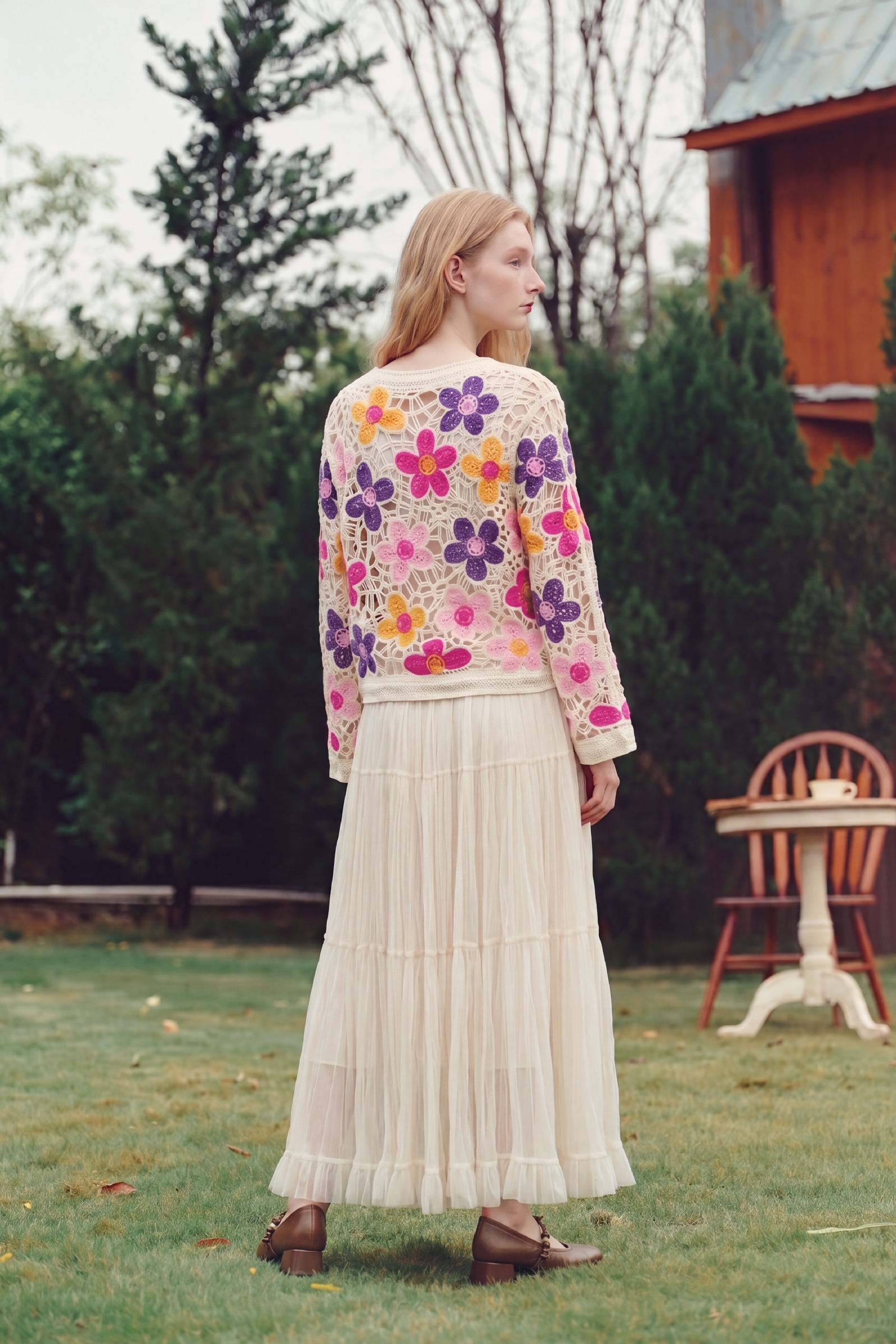 Hollow Out Knit Cardigan