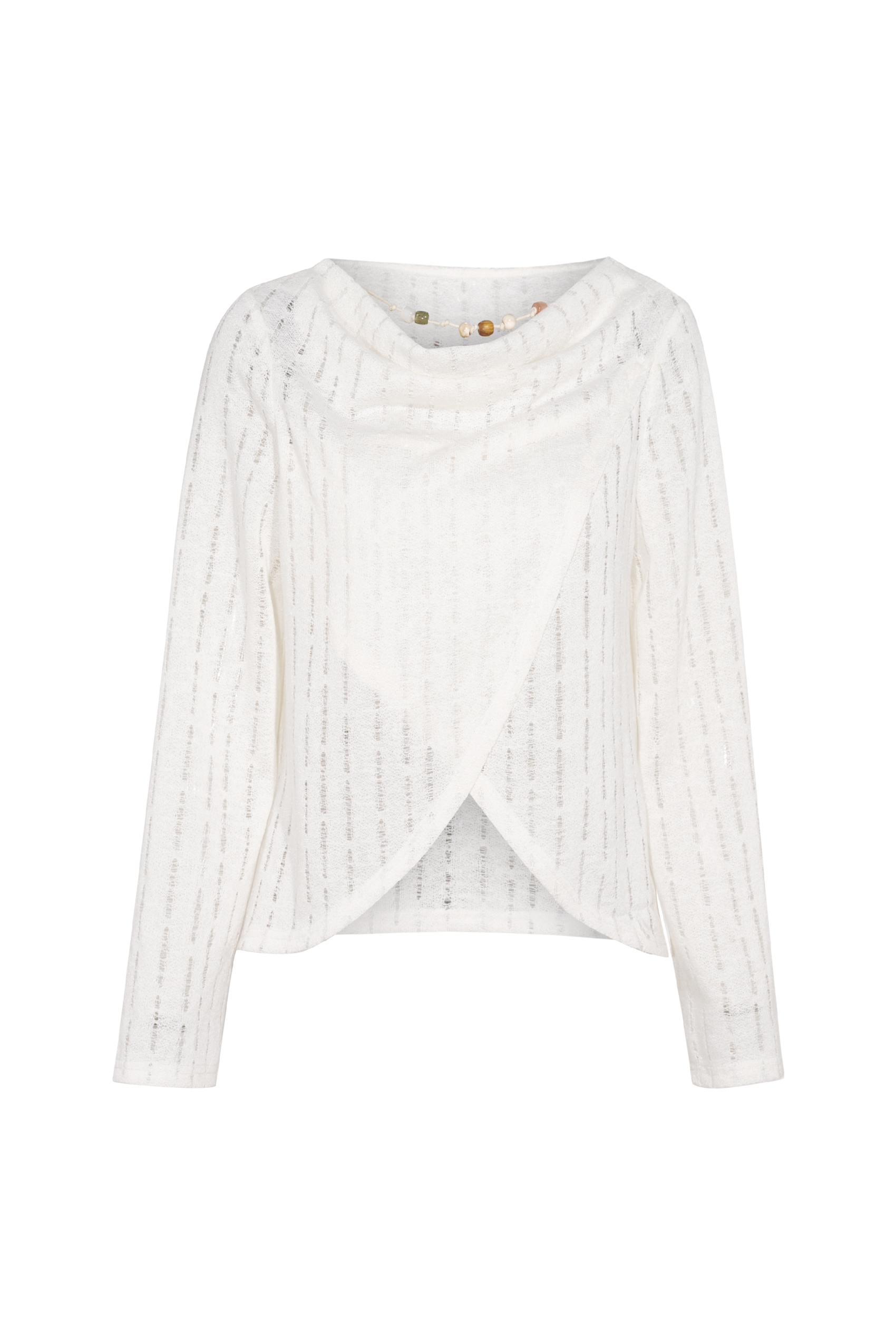 Cowl Neck Long Sleeve Knit Top-LYONSENS