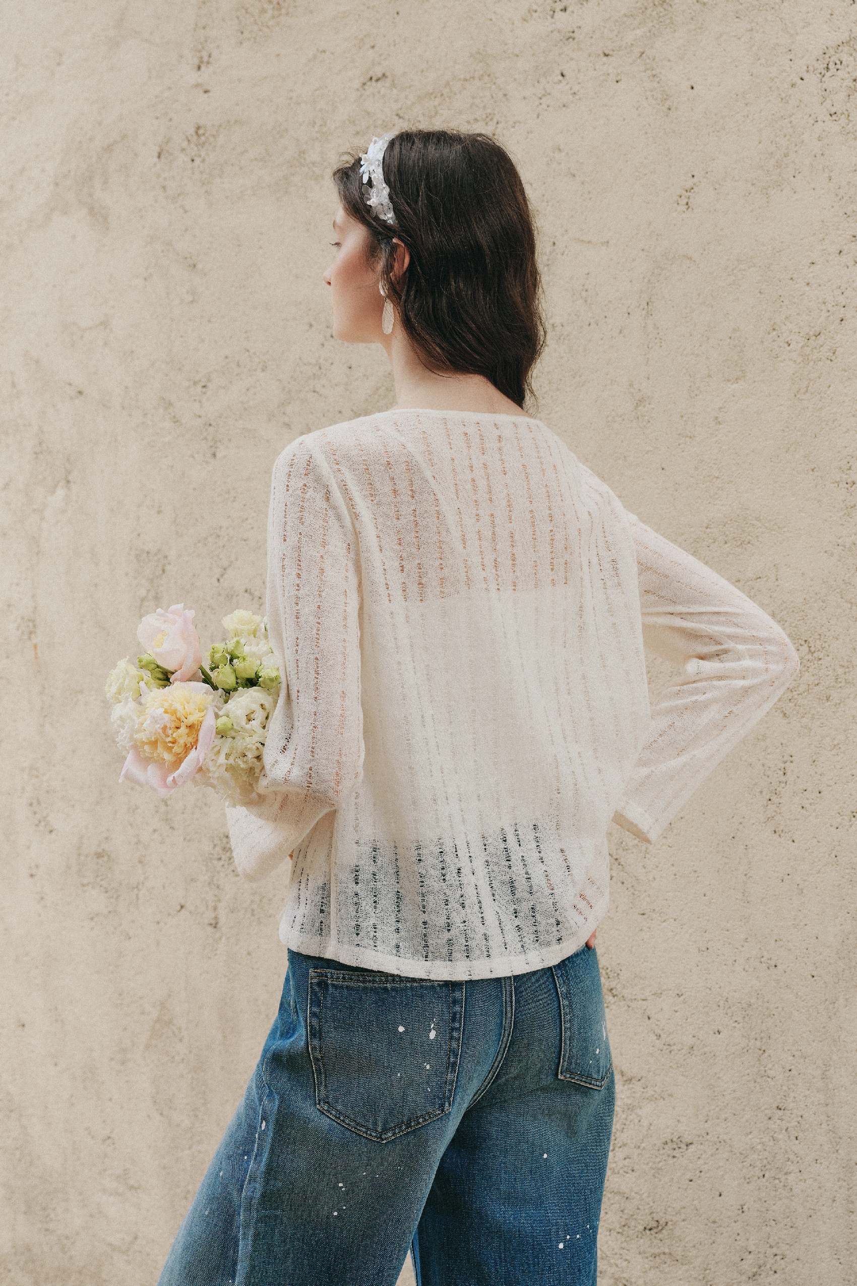 Cowl Neck Long Sleeve Knit Top-LYONSENS