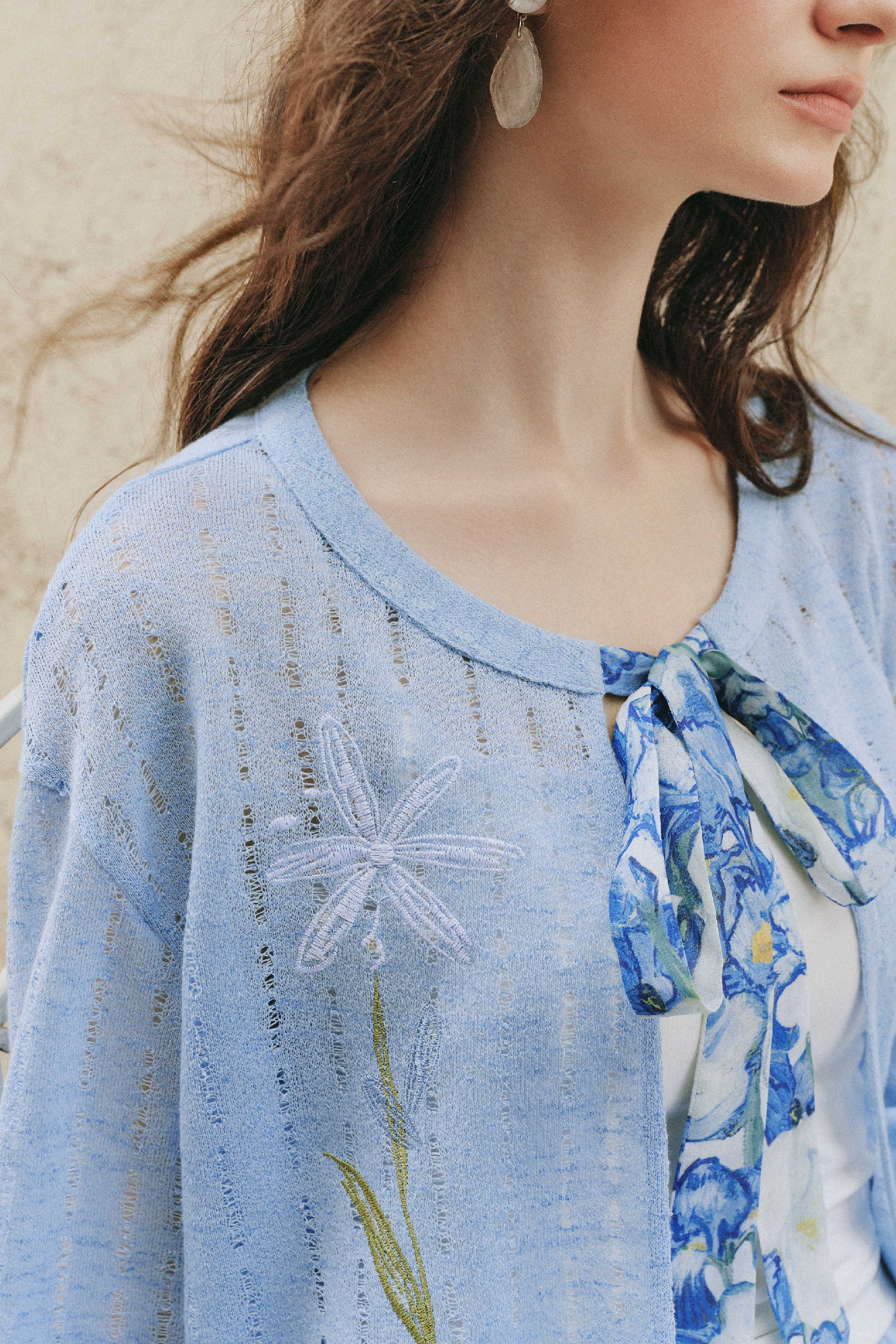 Floral Print Long Sleeve Knit Two Piece Set
