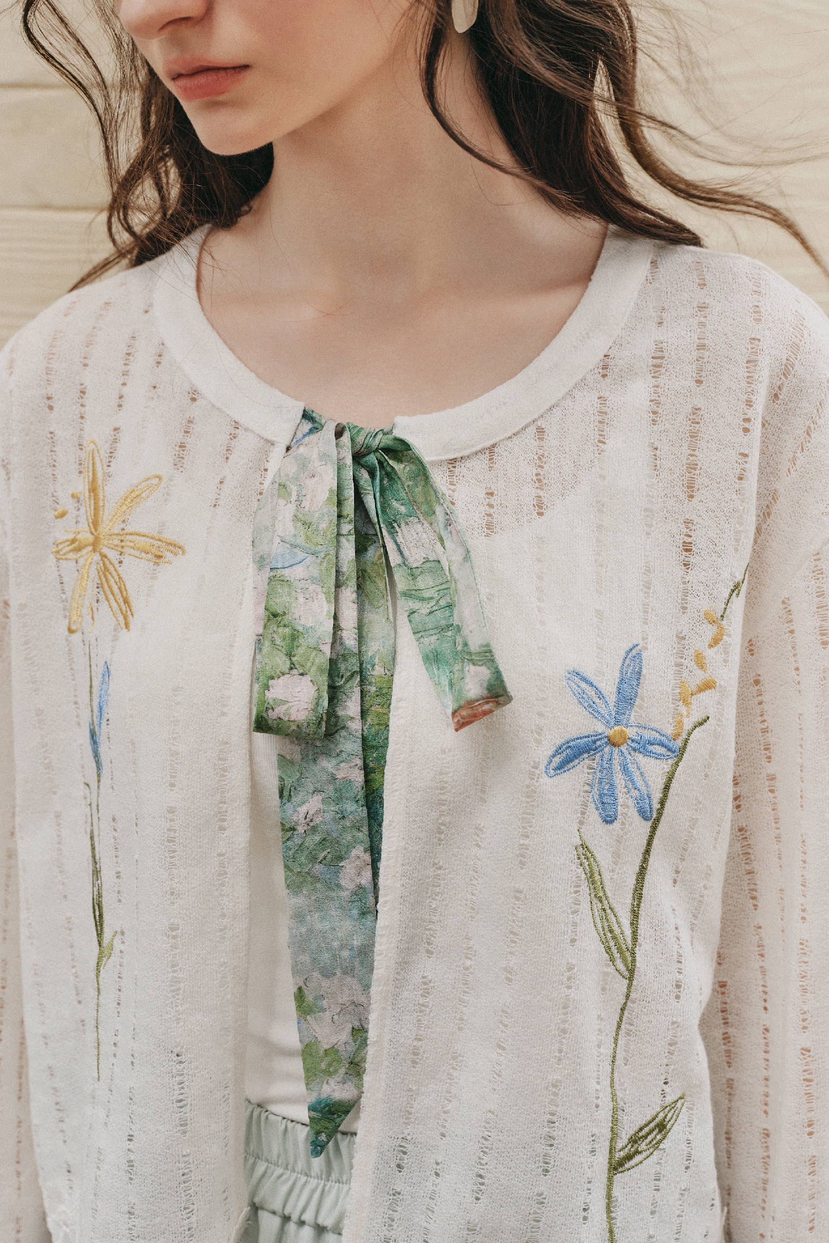 Floral Print Long Sleeve Knit Two Piece Set