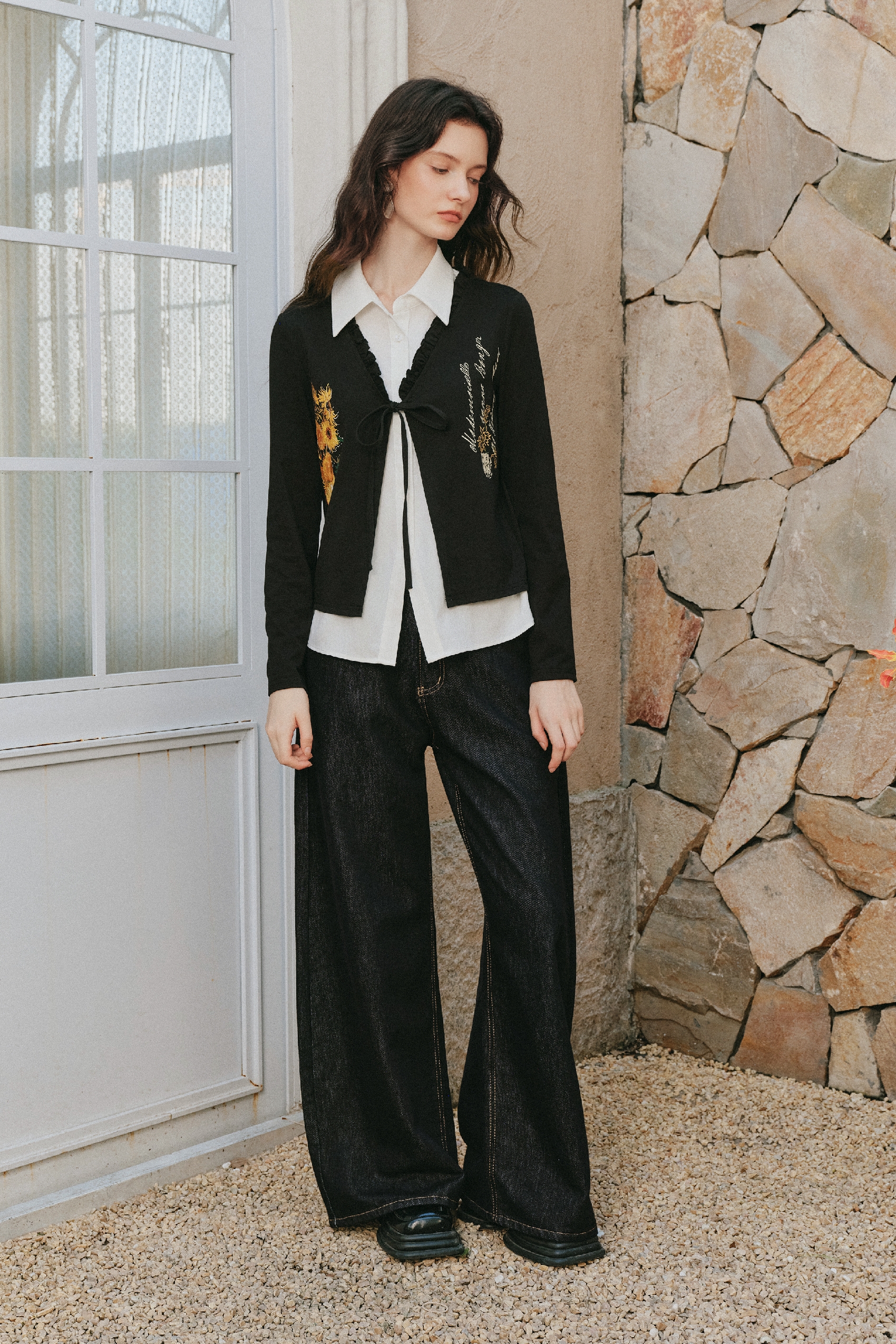 Color Block Spliced Knit Cardigan