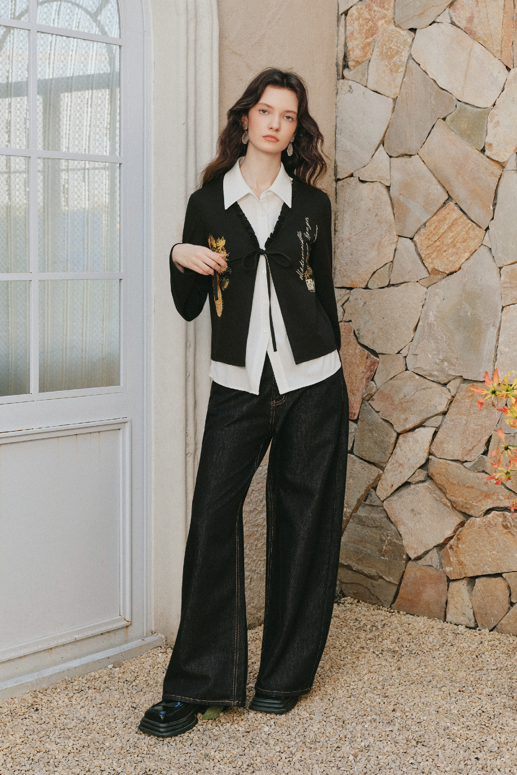 Color Block Spliced Knit Cardigan