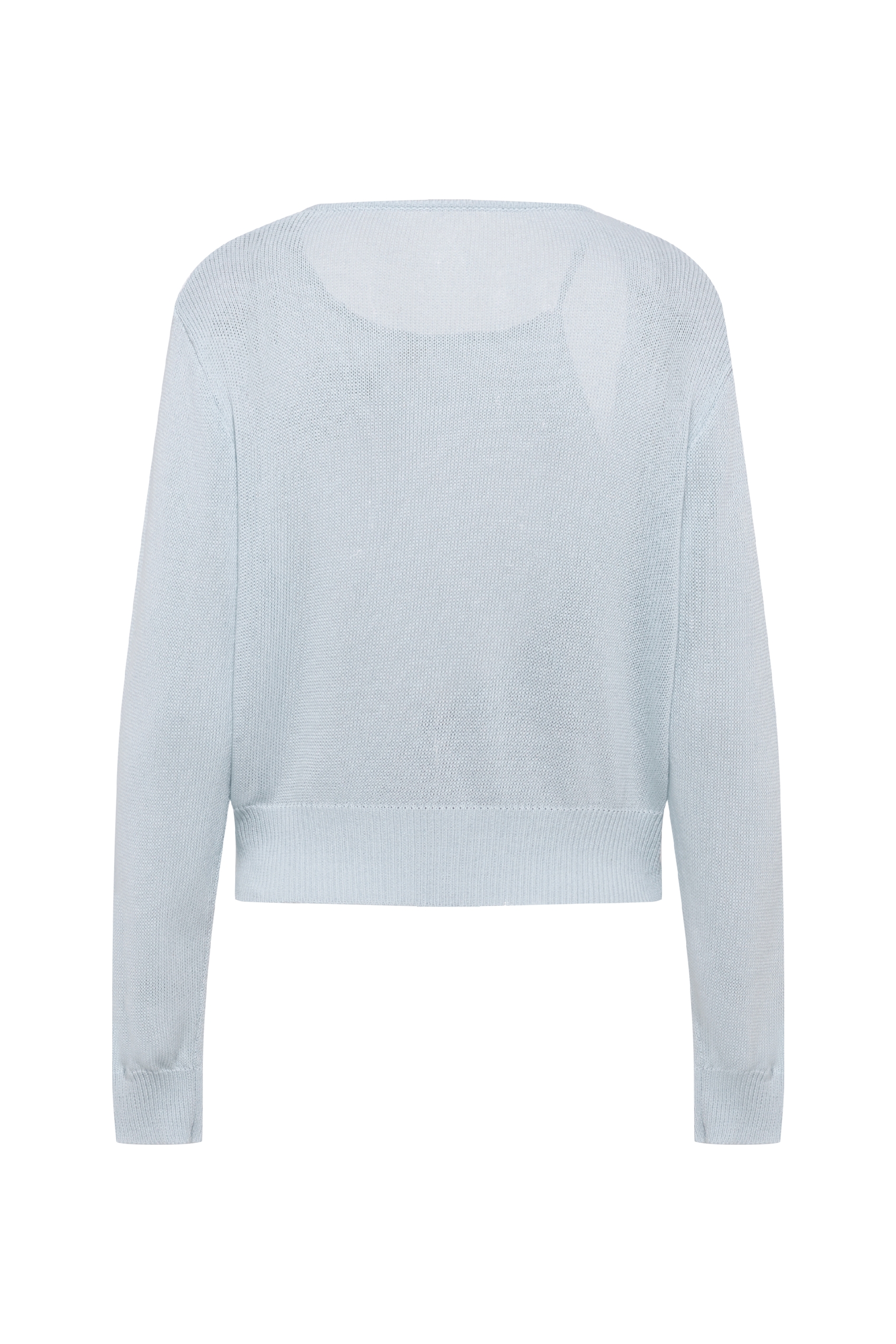 Waist Cinched Embroidered Knit Top