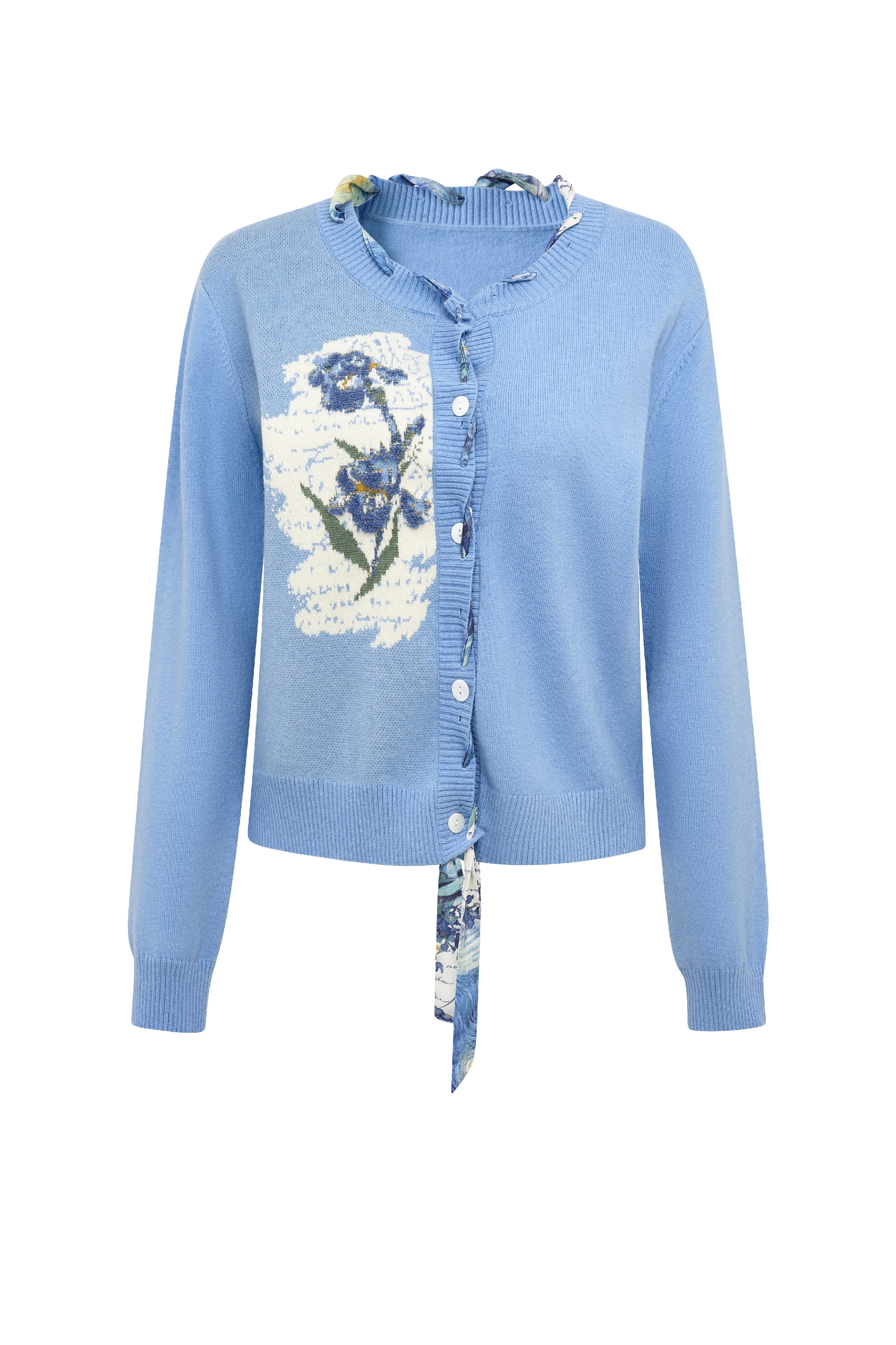 Printed Knit Cardigan-LYONSENS