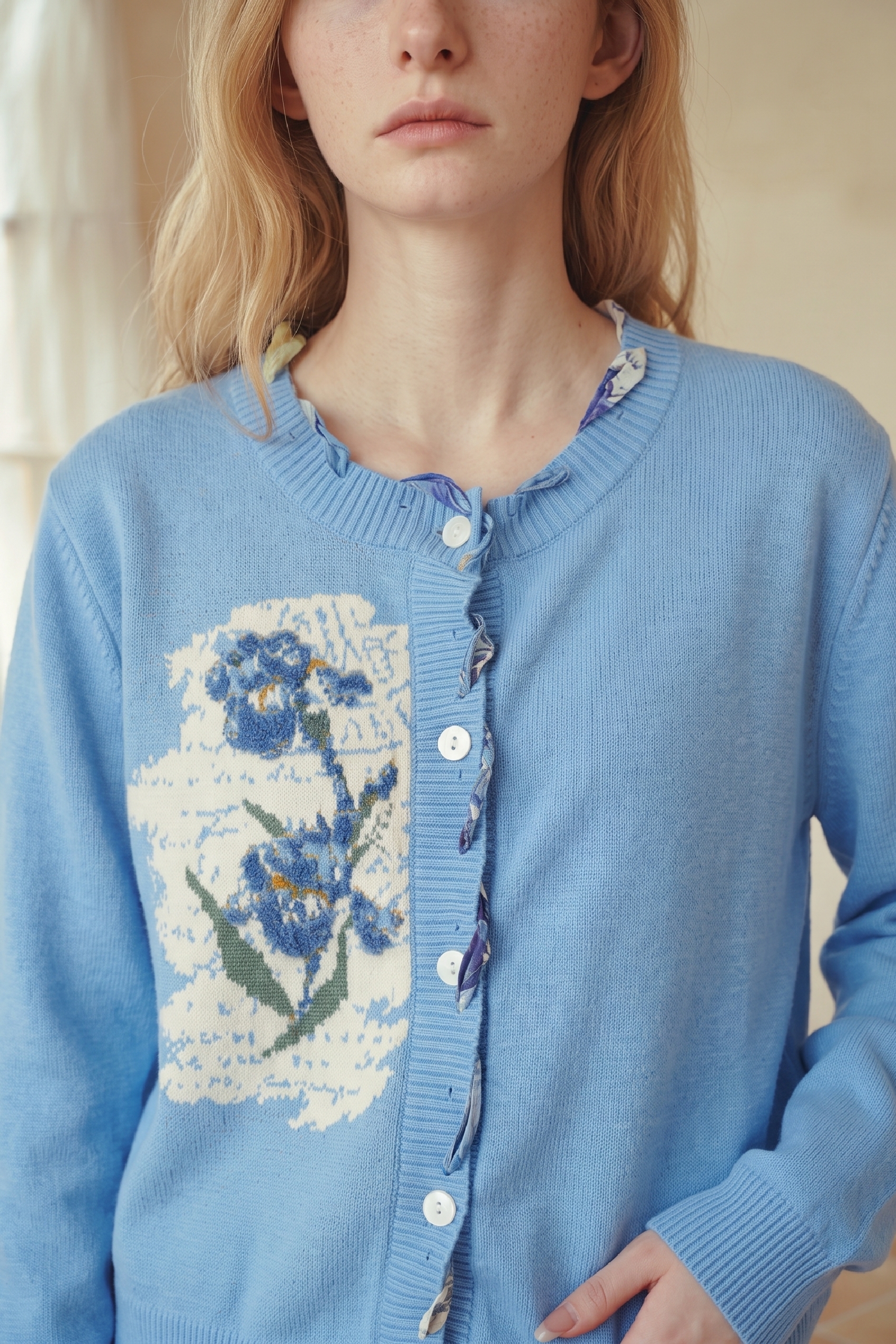 Printed Knit Cardigan-LYONSENS